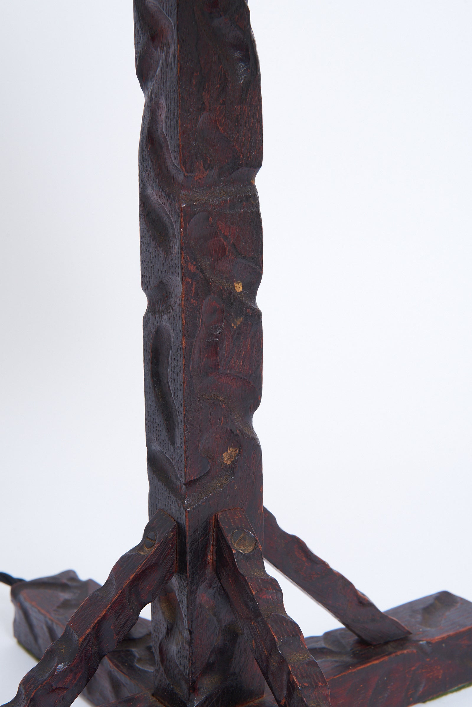 Art Deco Wooden Table Lamp