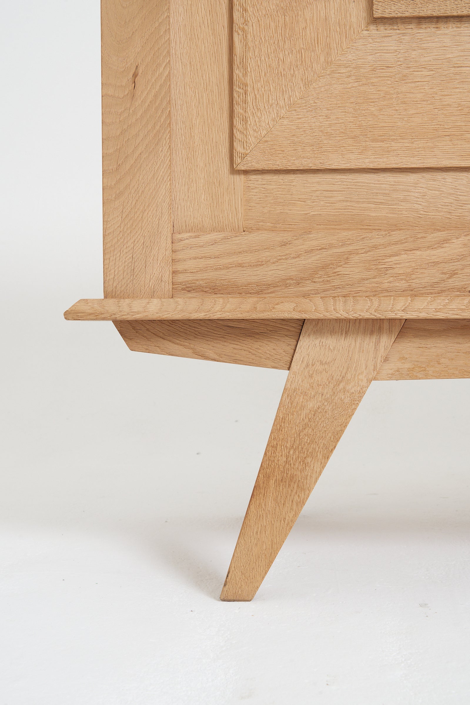 Mid-Century Sanded Oak Sideboard