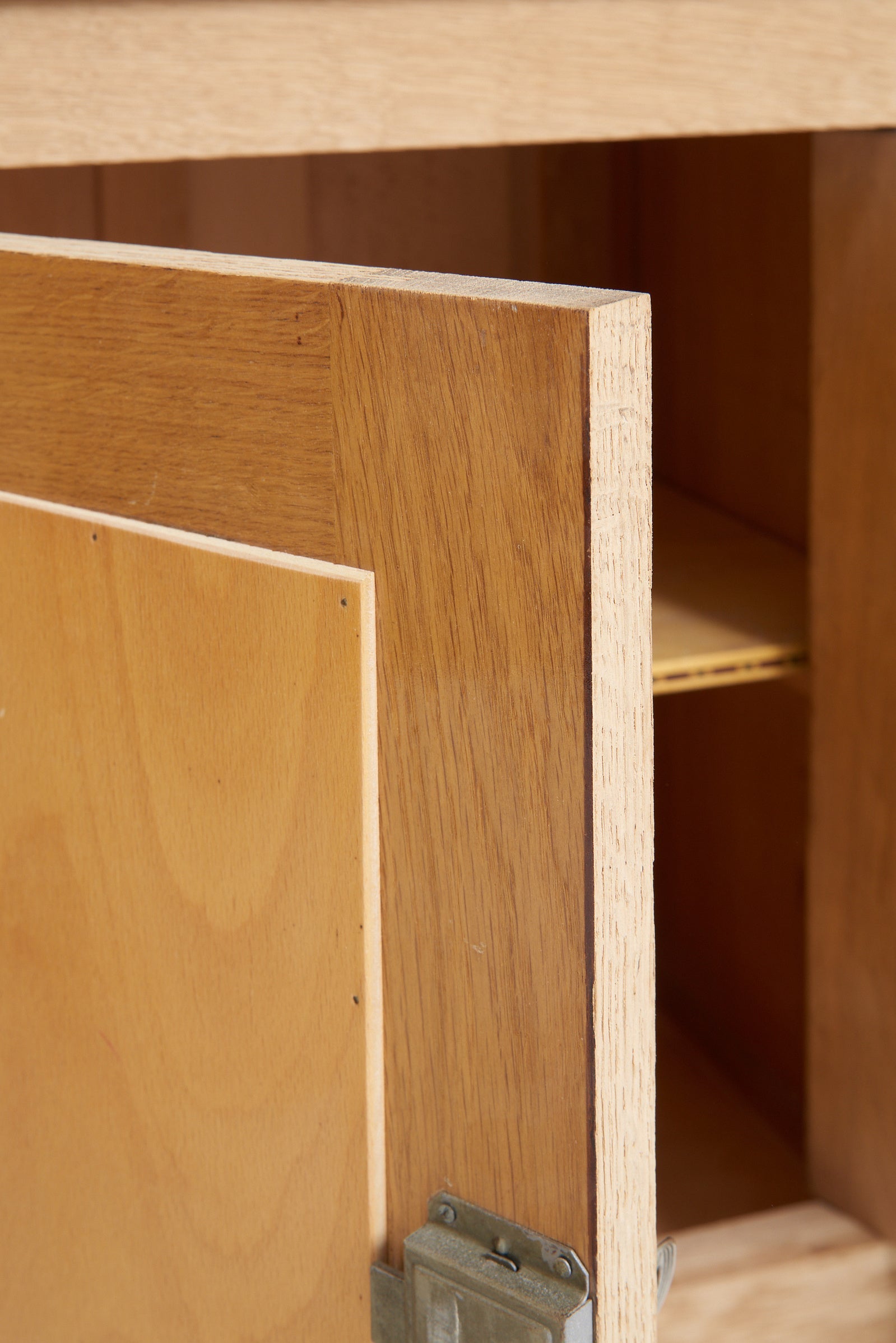 Mid-Century Sanded Oak Sideboard