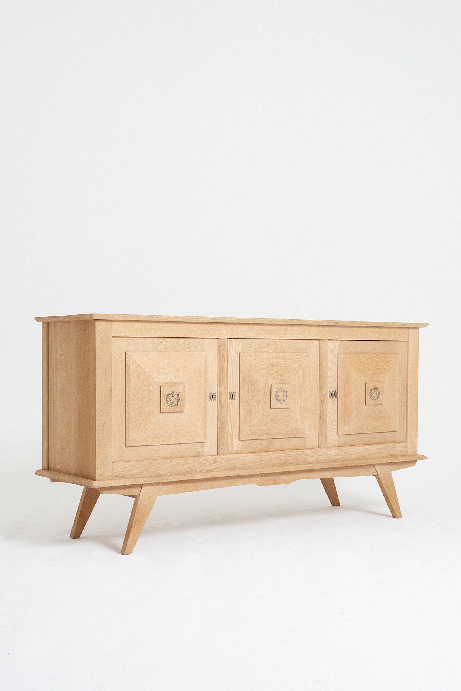 Mid-Century Sanded Oak Sideboard