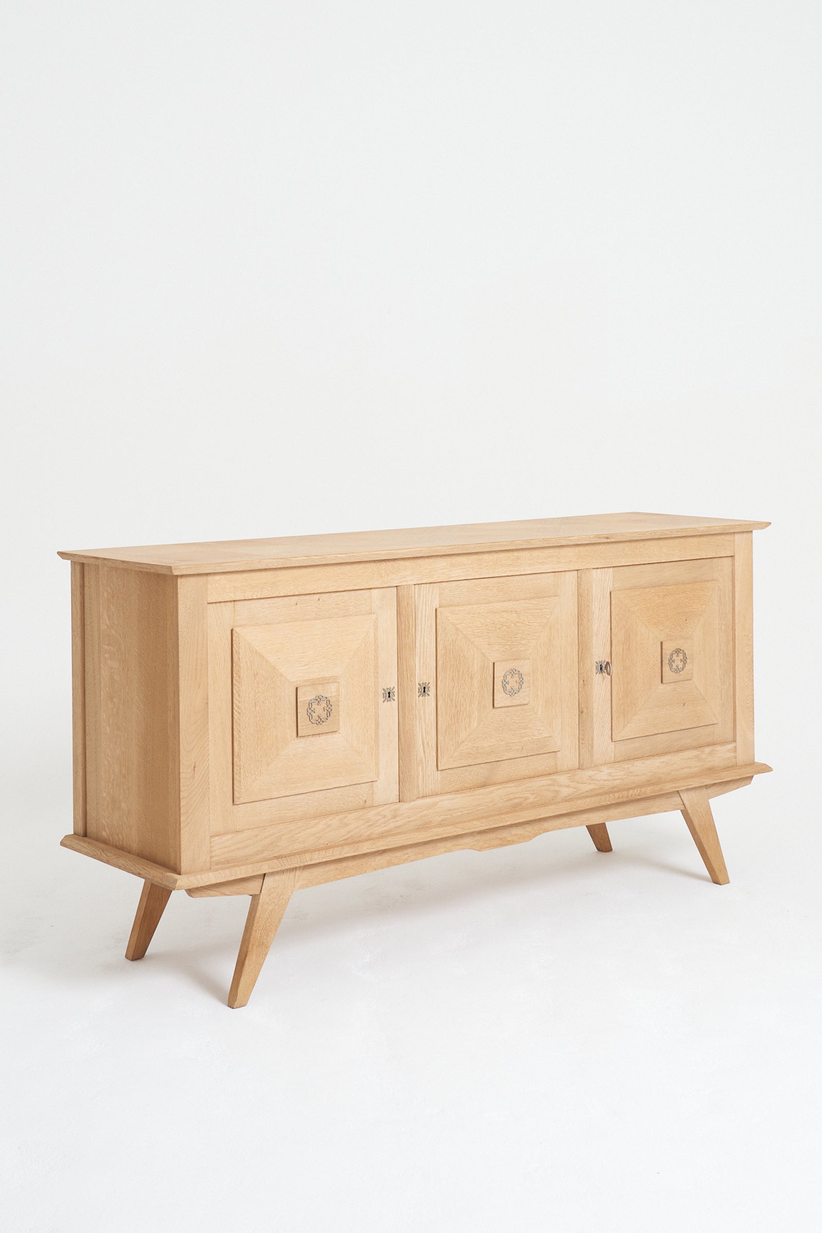 Mid-Century Sanded Oak Sideboard