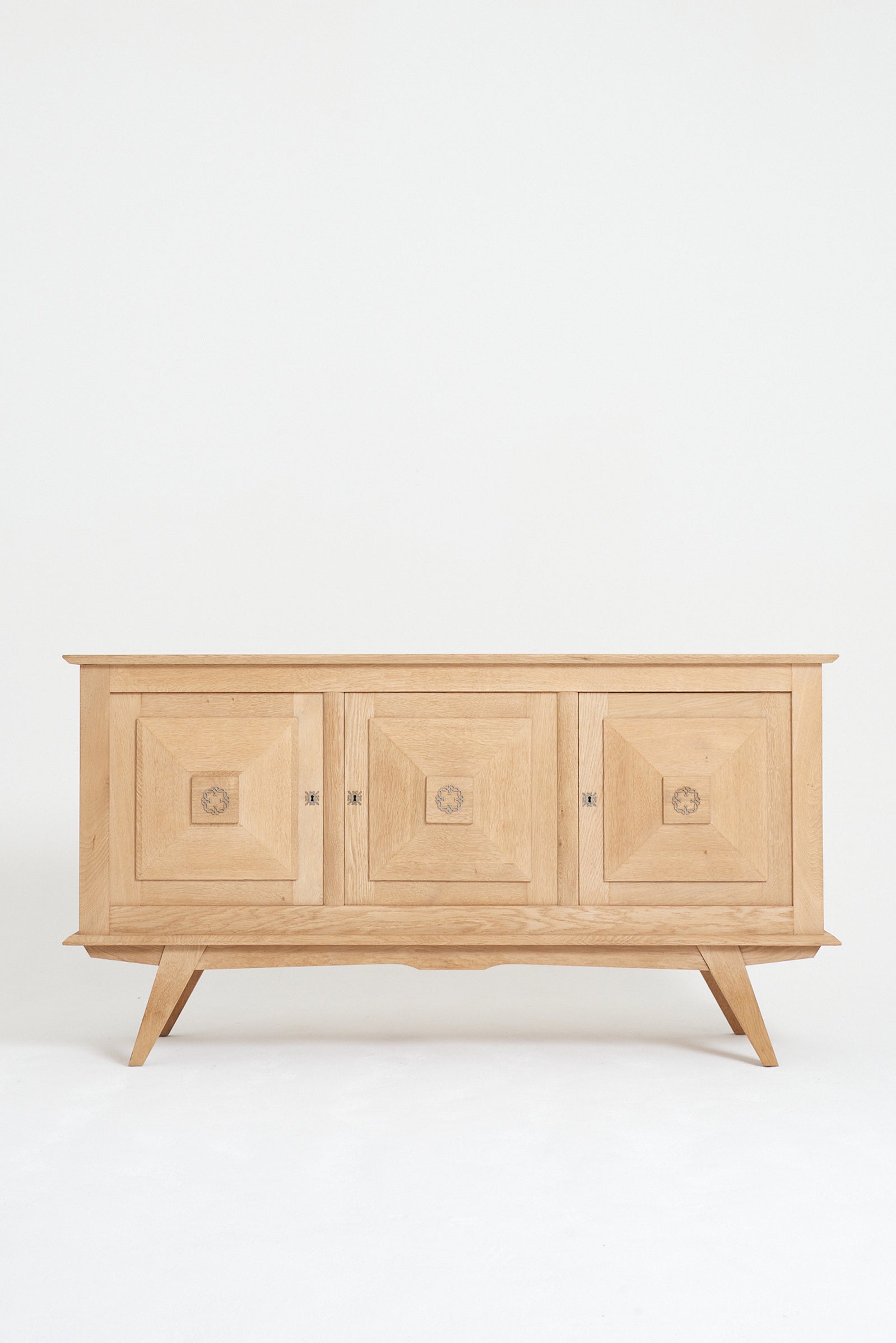 9223- Mid-Century Sanded Oak Sideboard