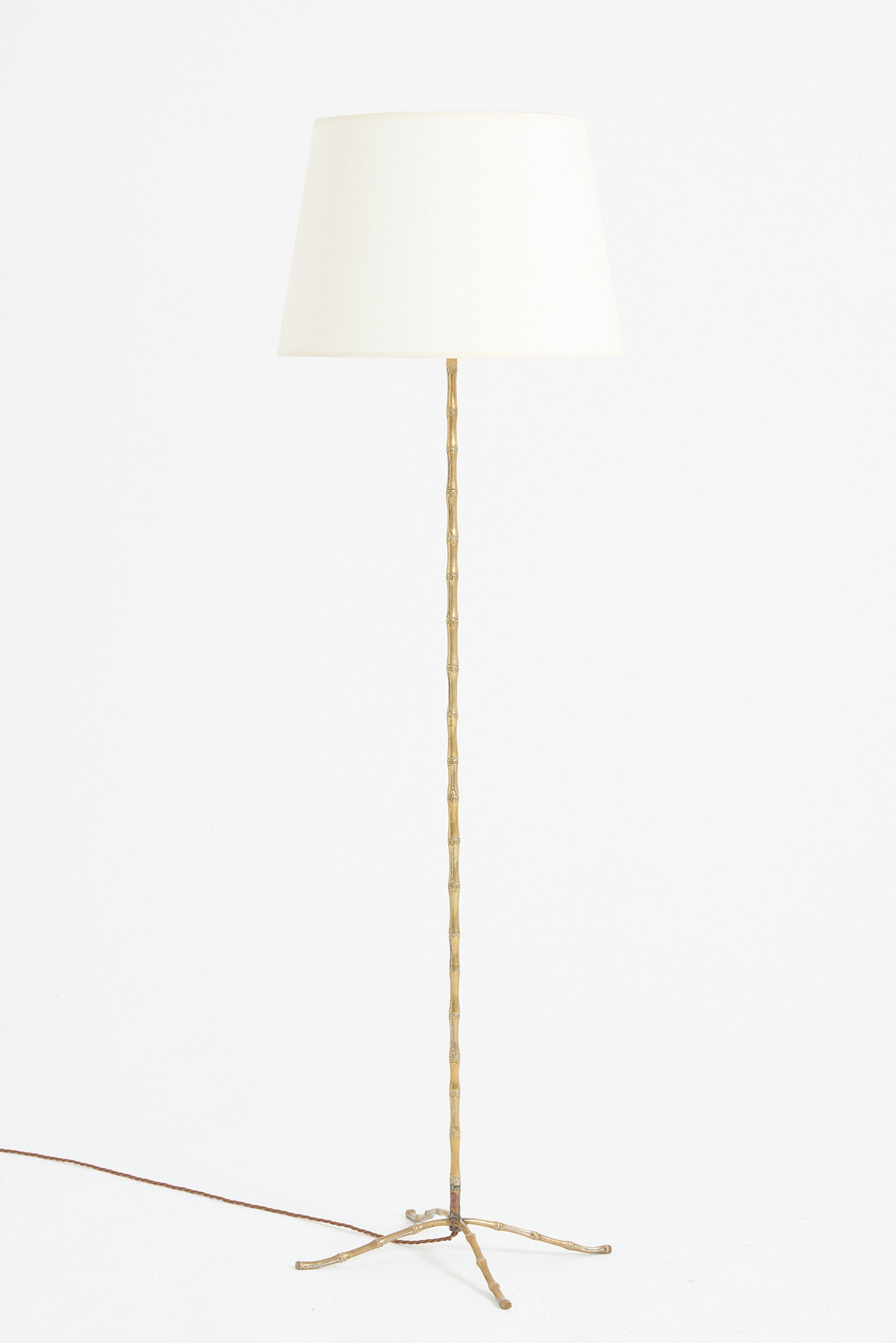 Mid-Century Brass Bamboo Floor lamp