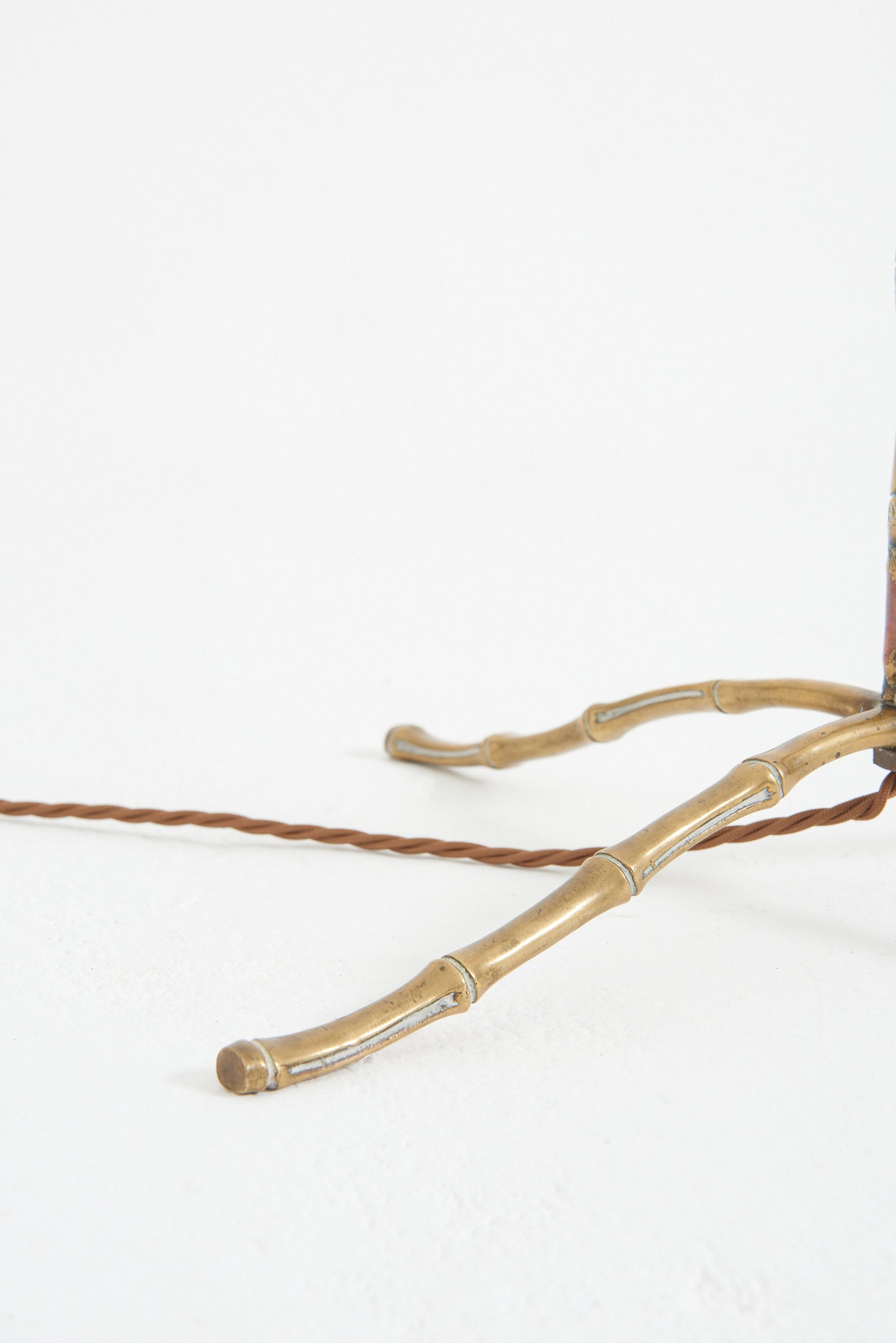 Mid-Century Brass Bamboo Floor lamp