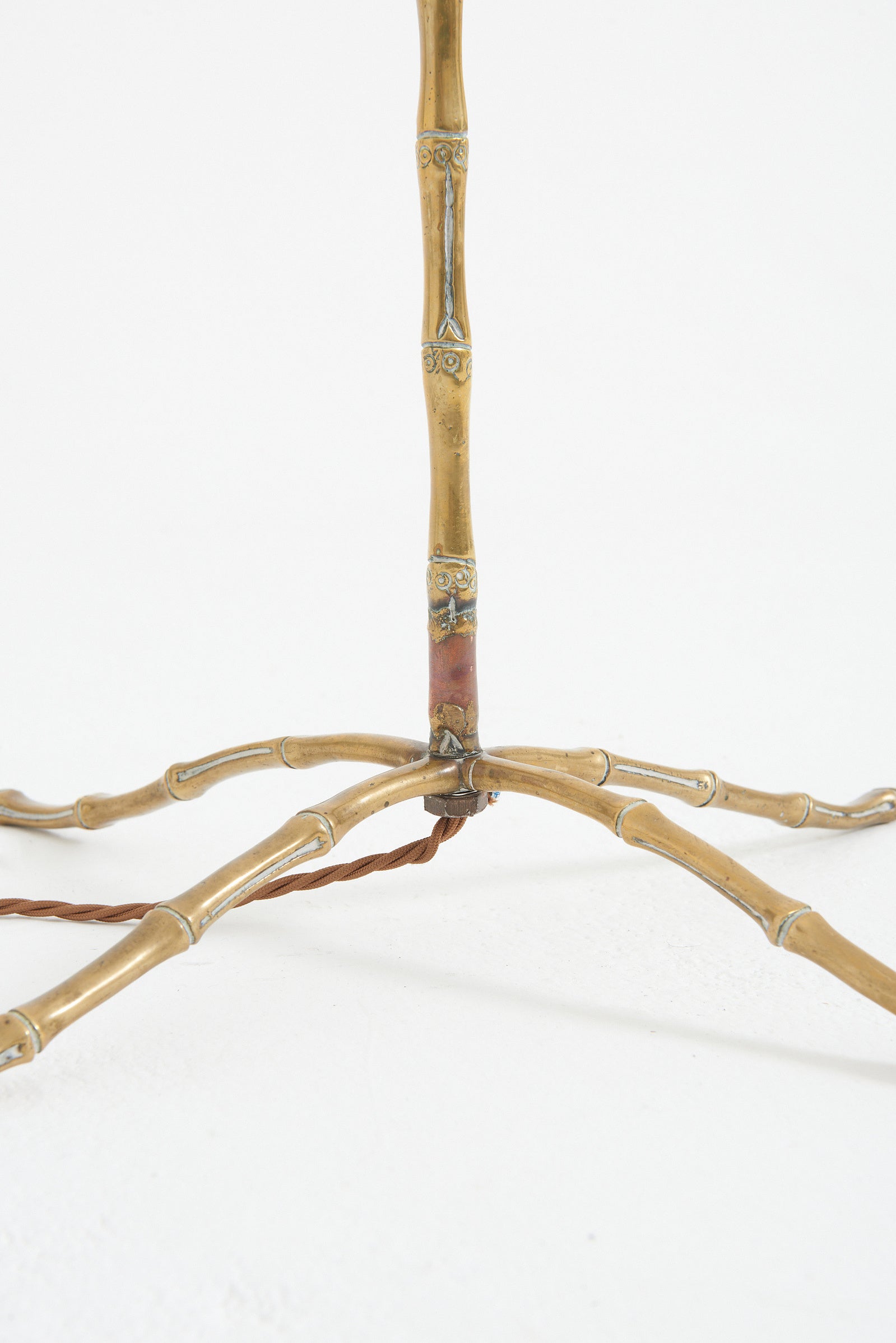 Mid-Century Brass Bamboo Floor lamp