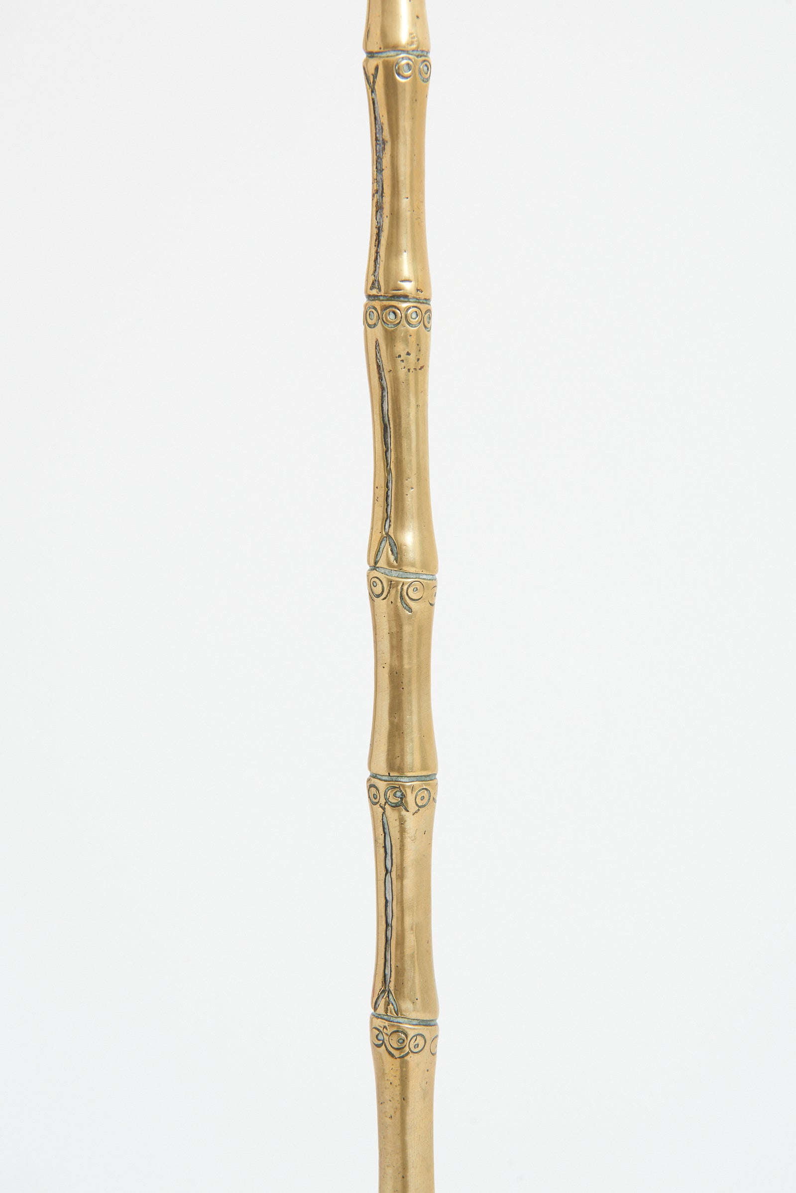 Mid-Century Brass Bamboo Floor lamp