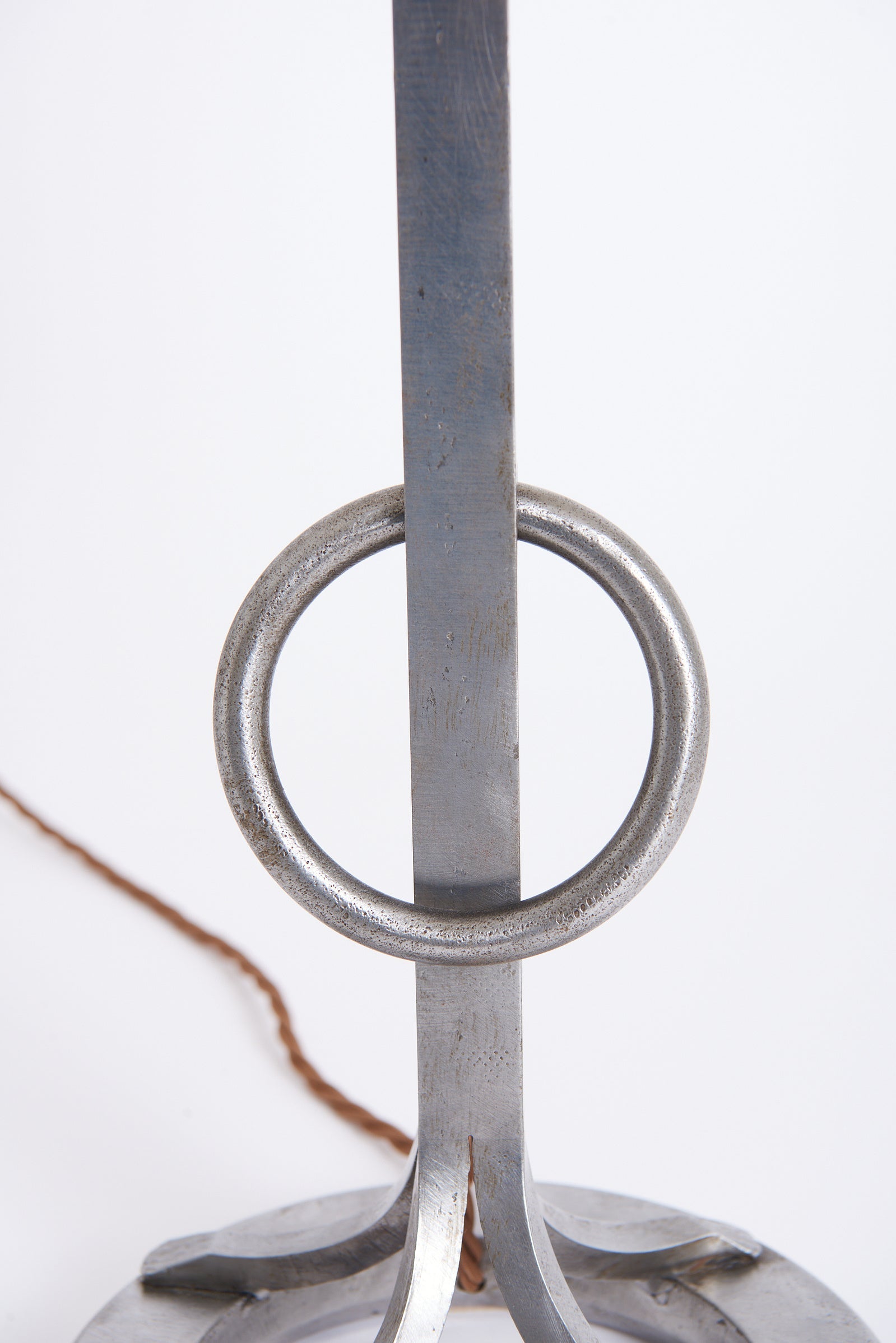 Mid-Century Iron and Rope Table Lamp