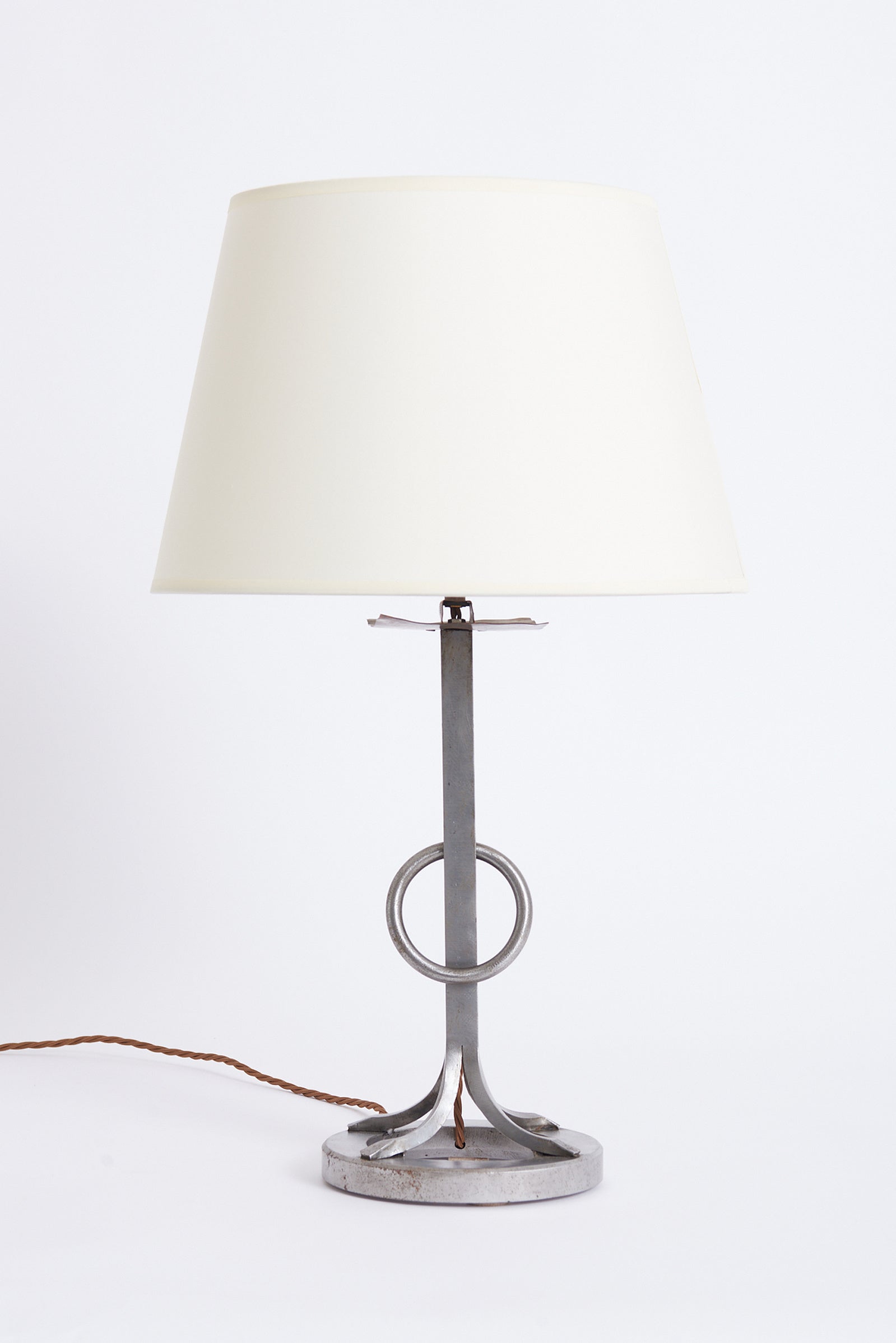 9241- Mid-Century Iron and Rope Table Lamp