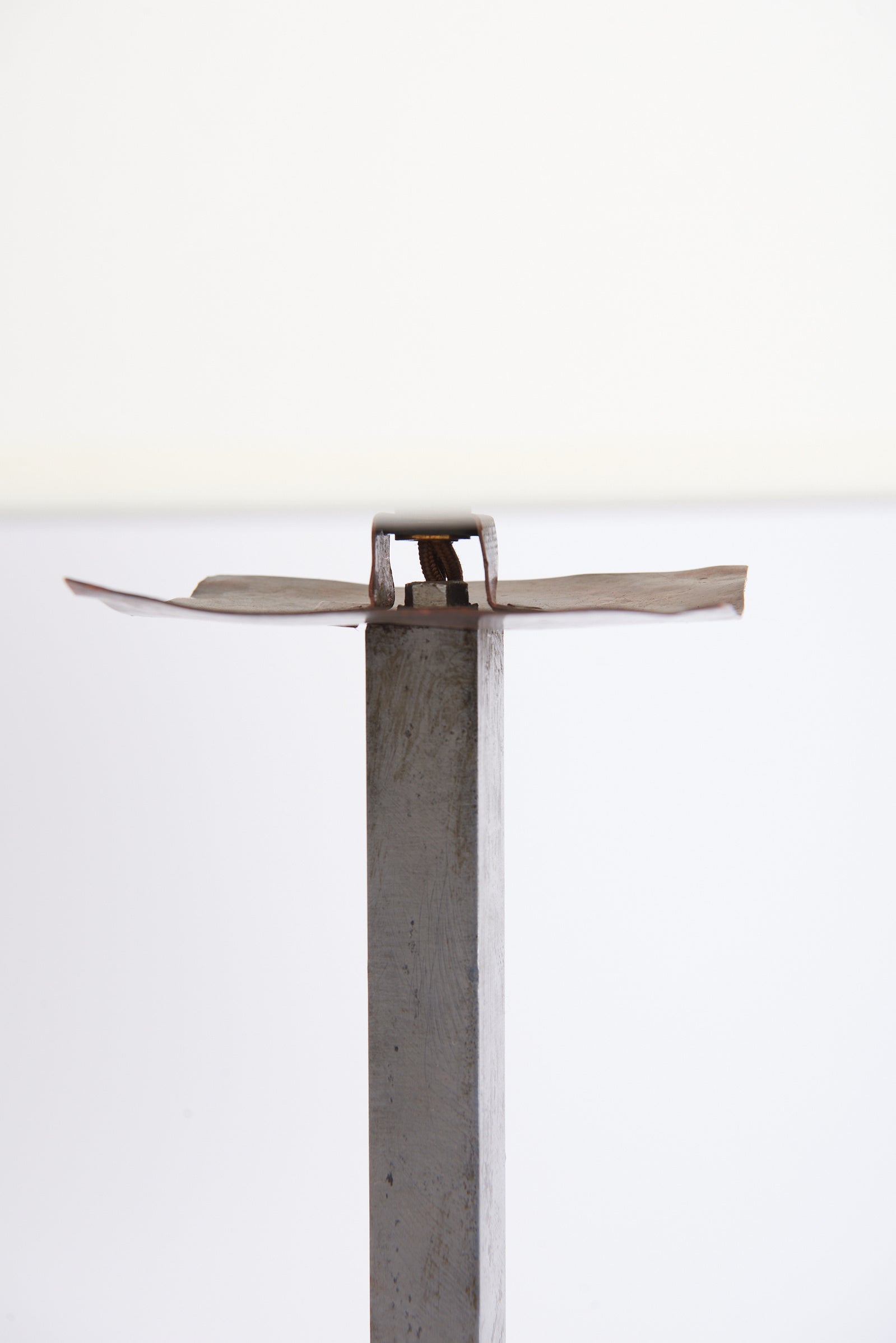 Mid-Century Iron and Rope Table Lamp