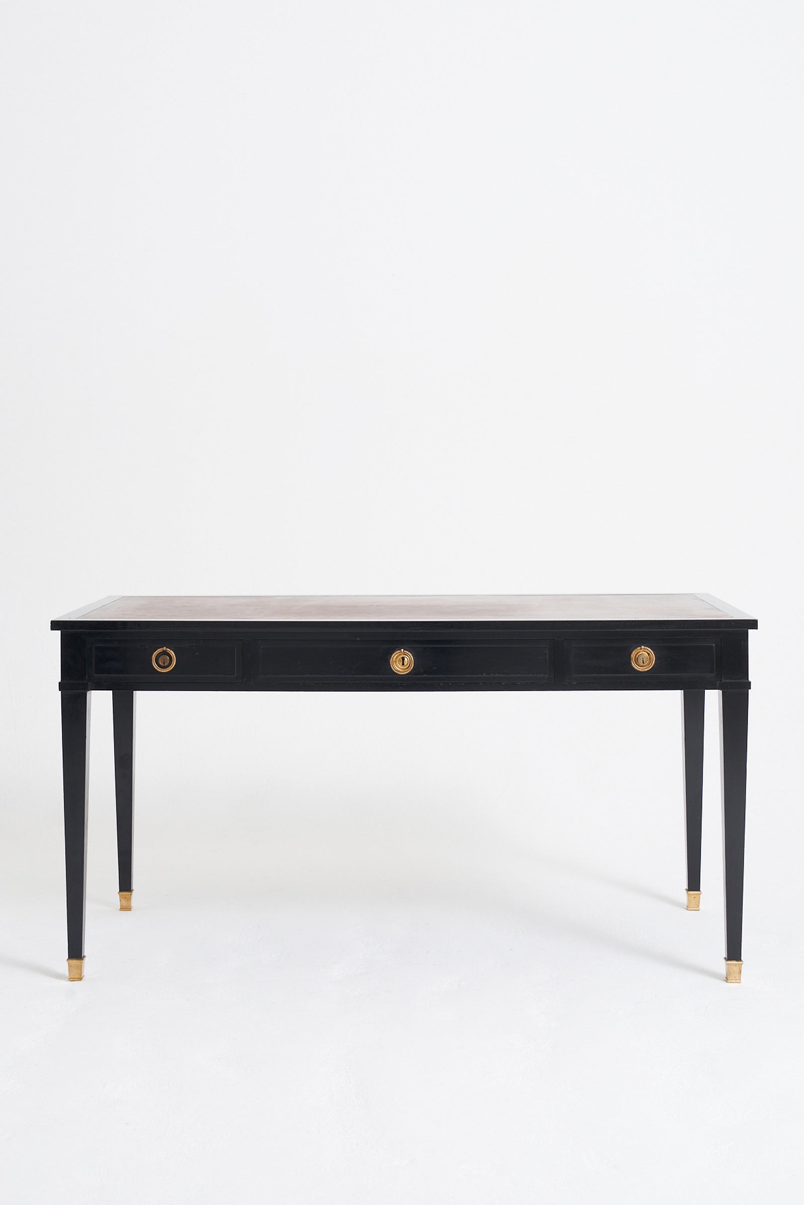 9264- Neoclassical Ebonised Desk