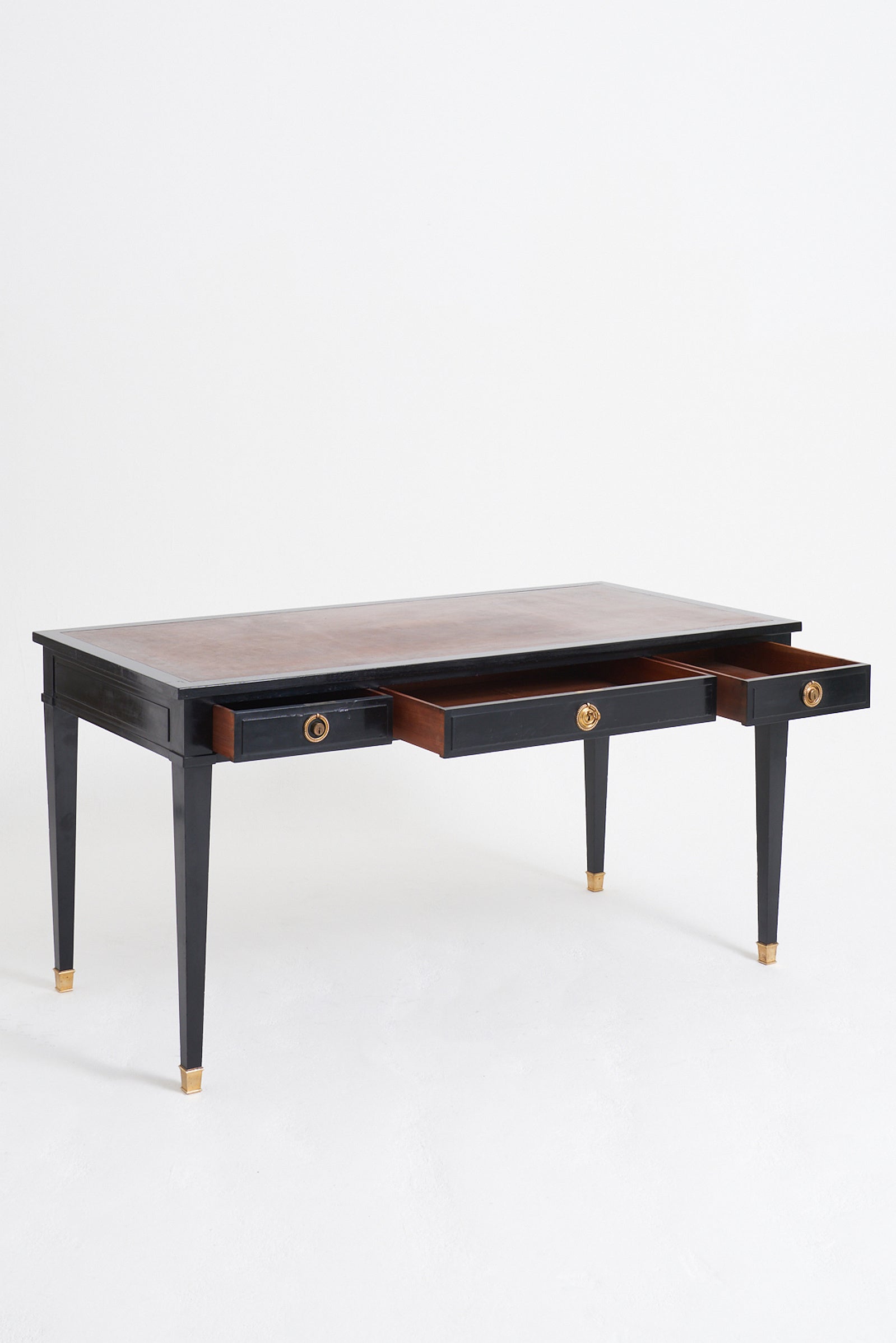 Neoclassical Ebonised Desk