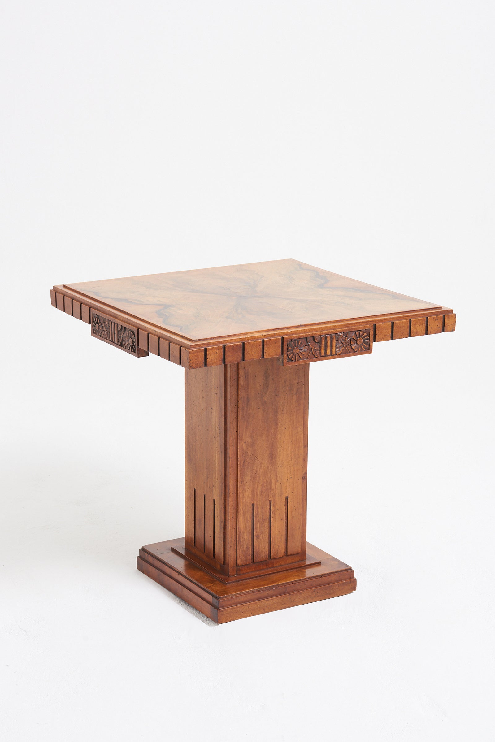 9284- Art Deco Walnut Side Table