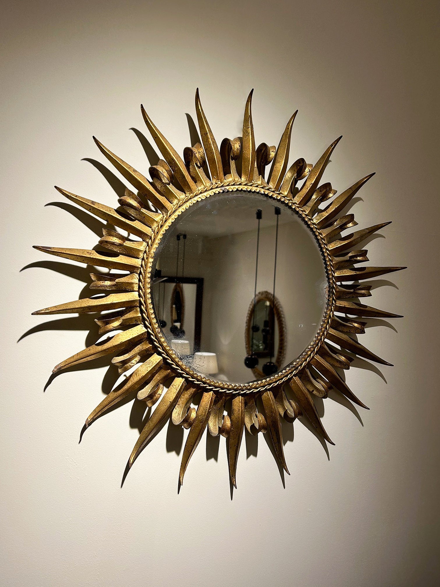 Spanish Gilt Sunburst Mirror