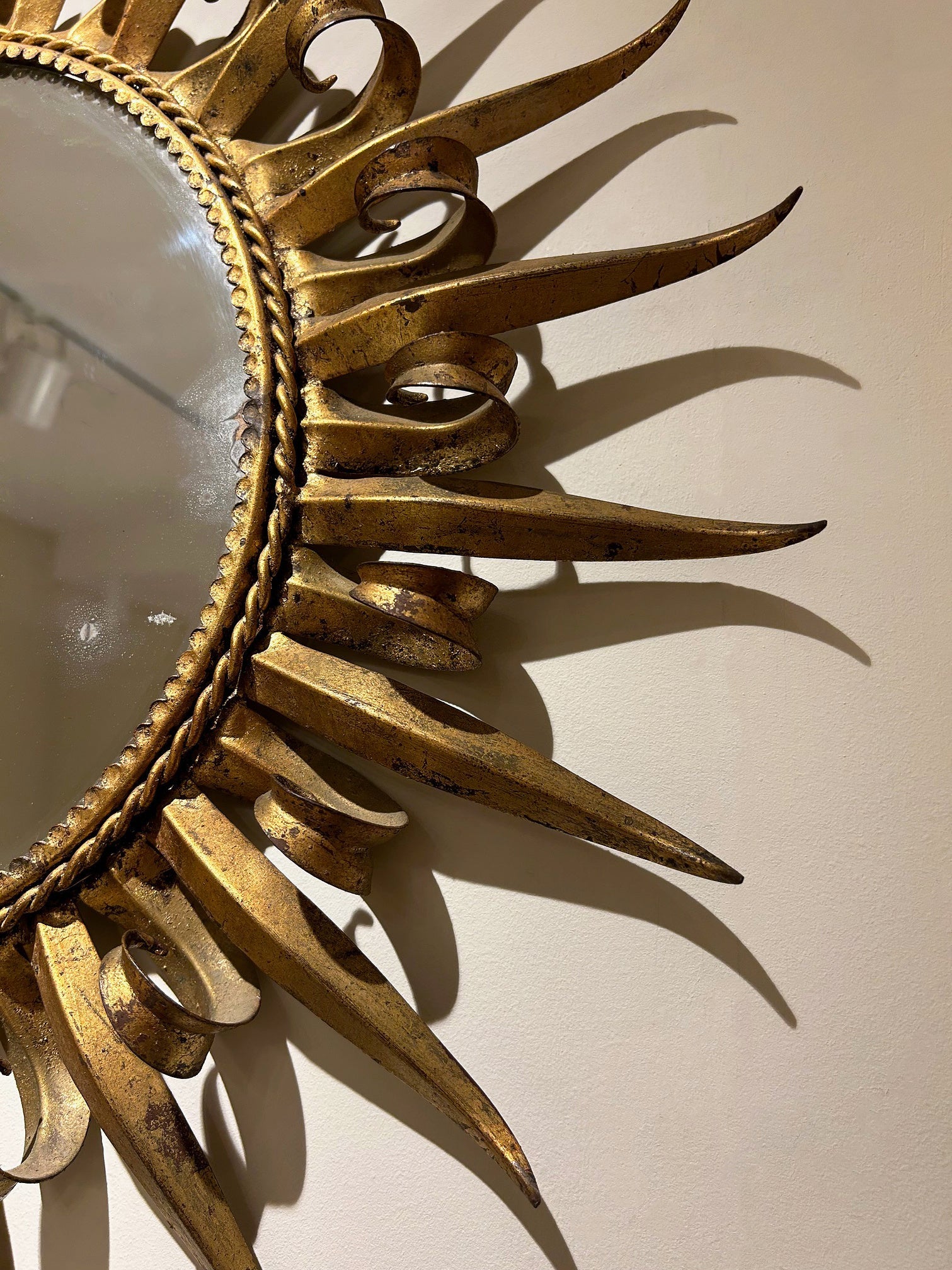 Spanish Gilt Sunburst Mirror