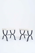 9331- Pair of 'Alaior' Stools by Dorian Caffot de Fawes