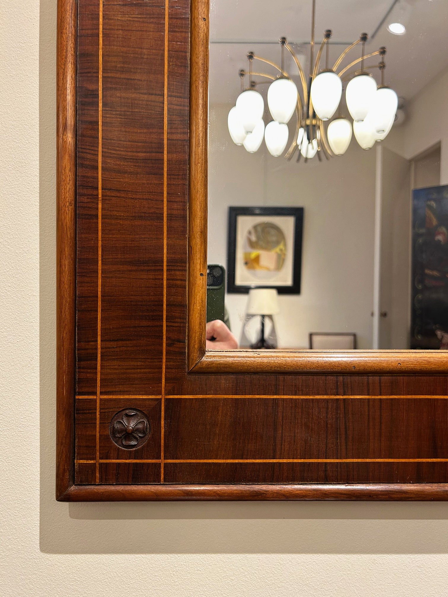 Large Rosewood Spanish Mirror