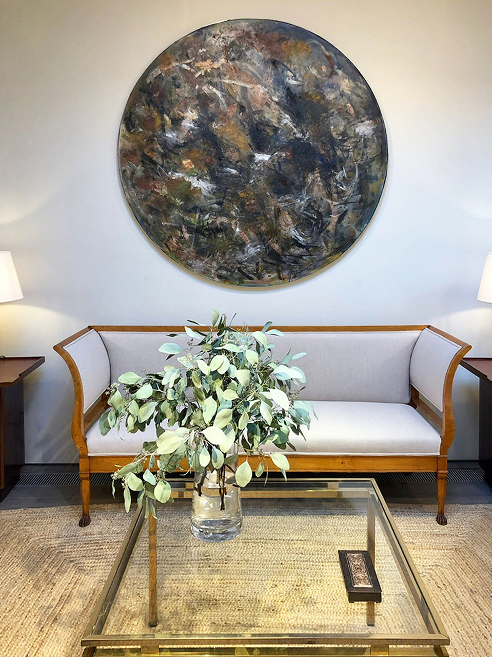 Large Abstract Round Painting