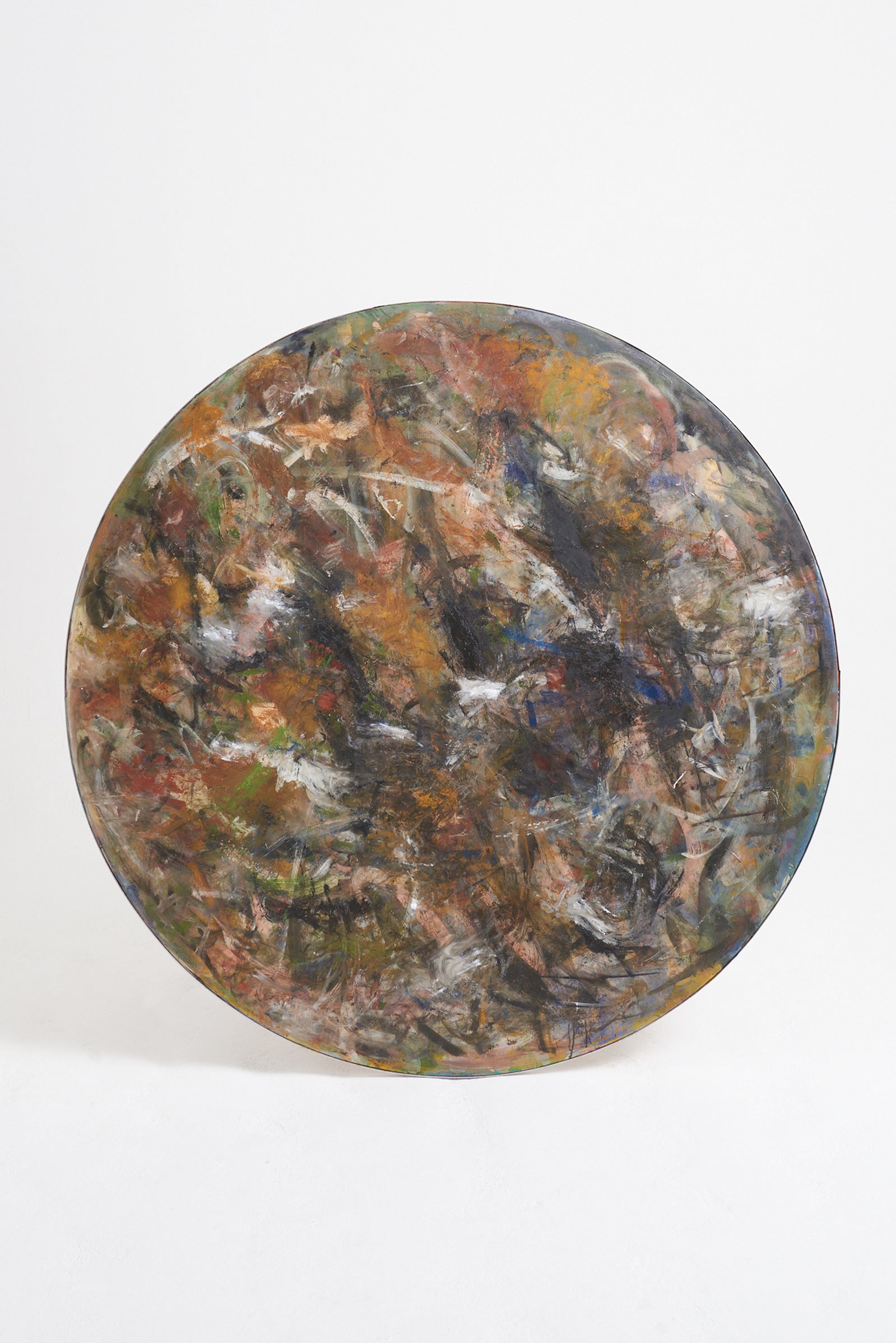 9356- Large Abstract Round Painting