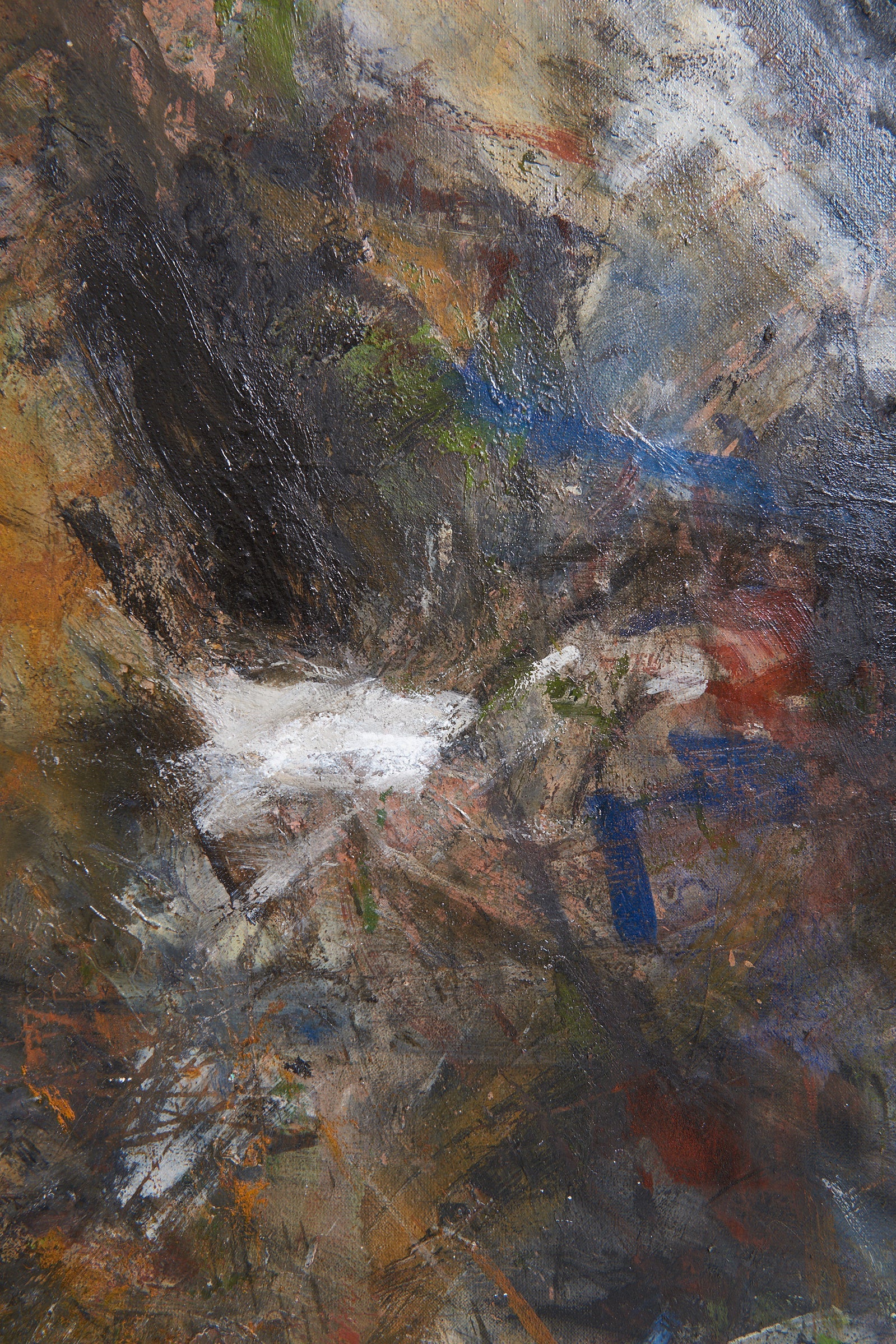 Large Abstract Round Painting