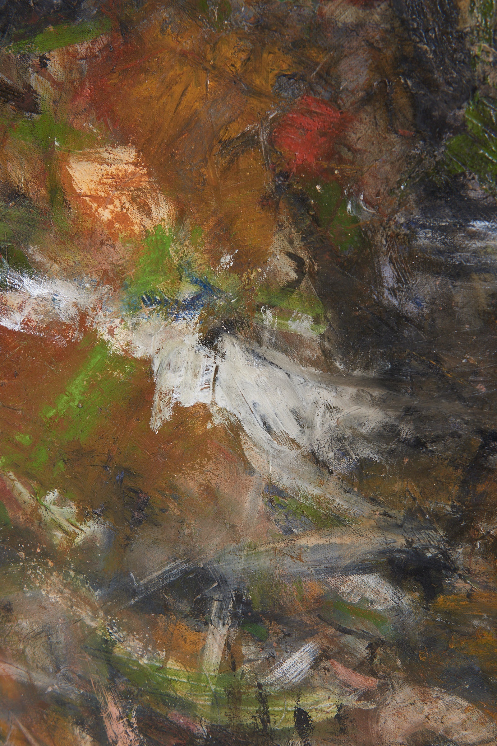 Large Abstract Round Painting