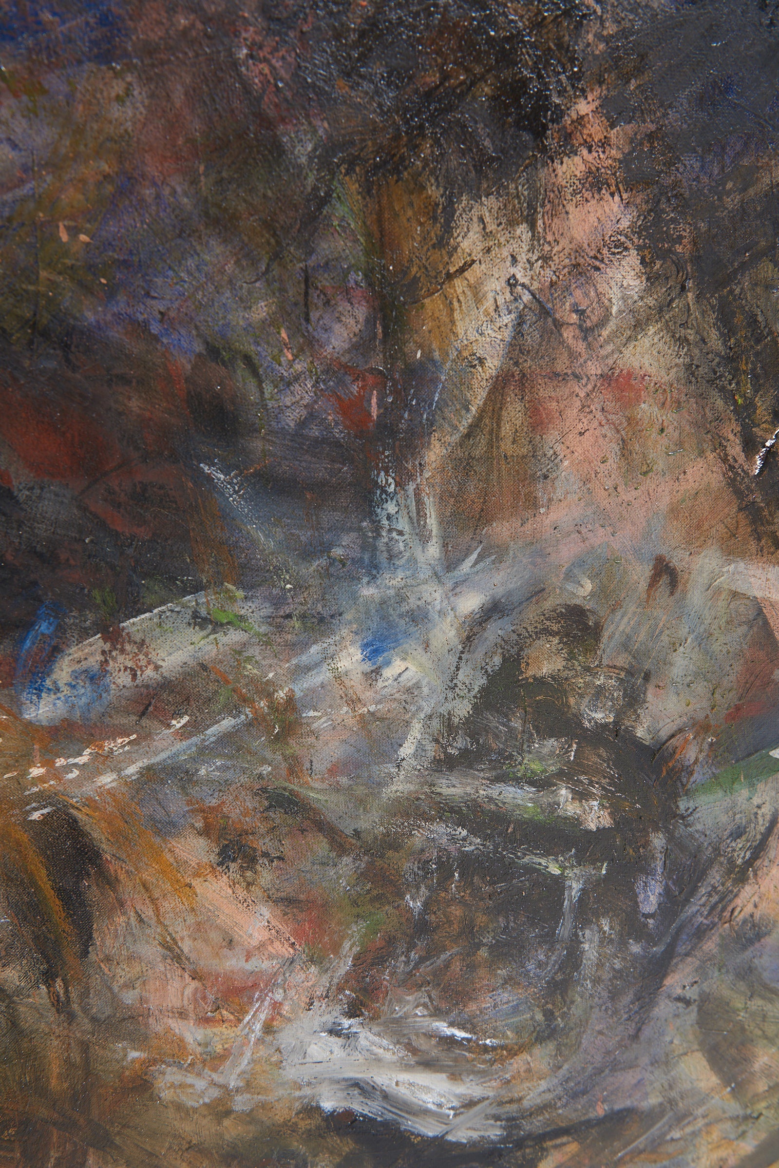 Large Abstract Round Painting