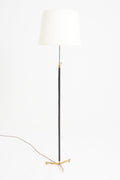 9358- Mid-Century Leather Floor Lamp