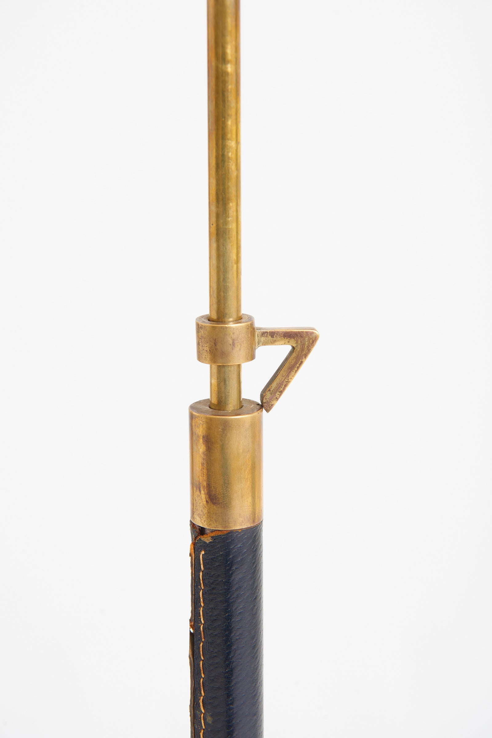 Mid-Century Leather Floor Lamp