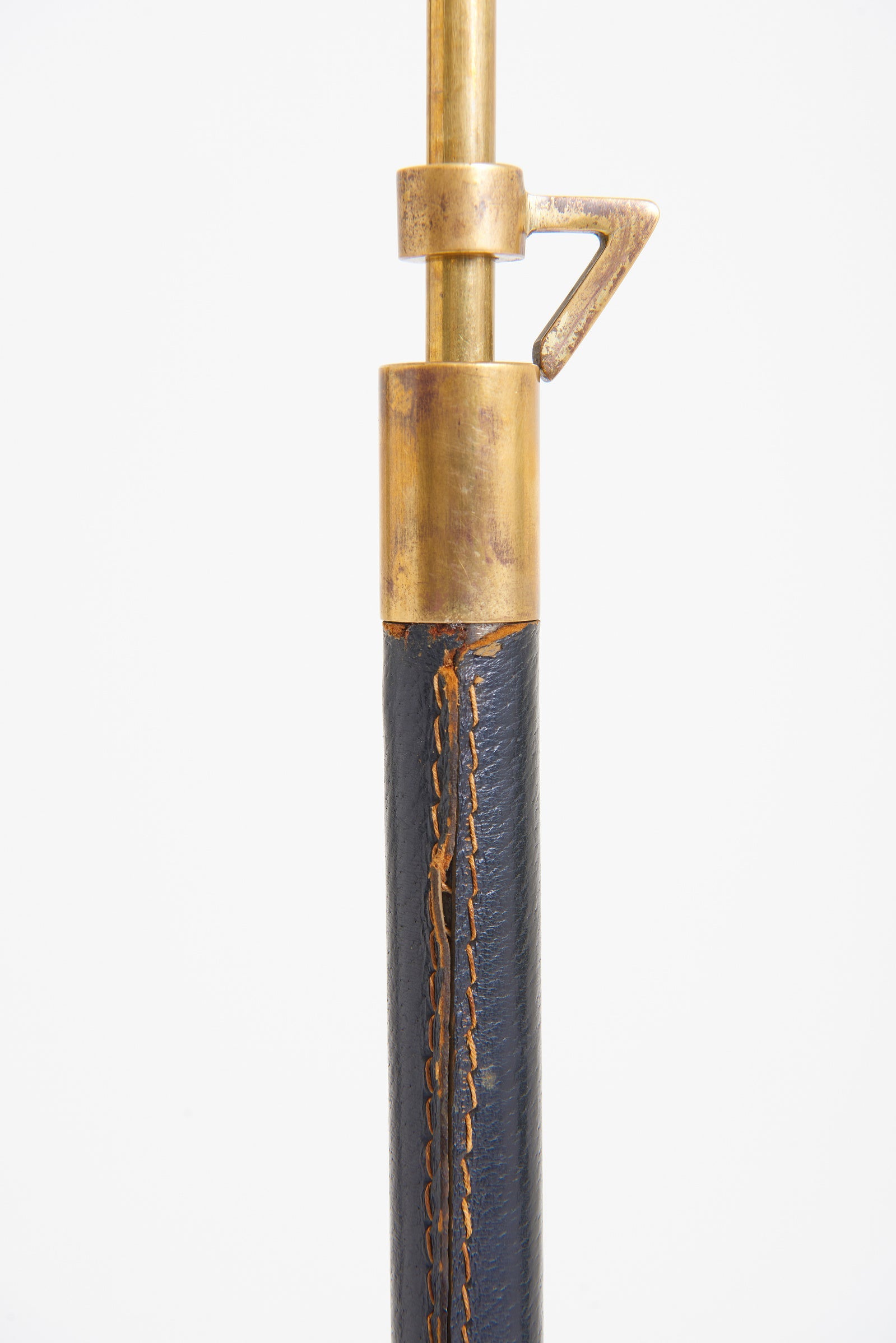 Mid-Century Leather Floor Lamp