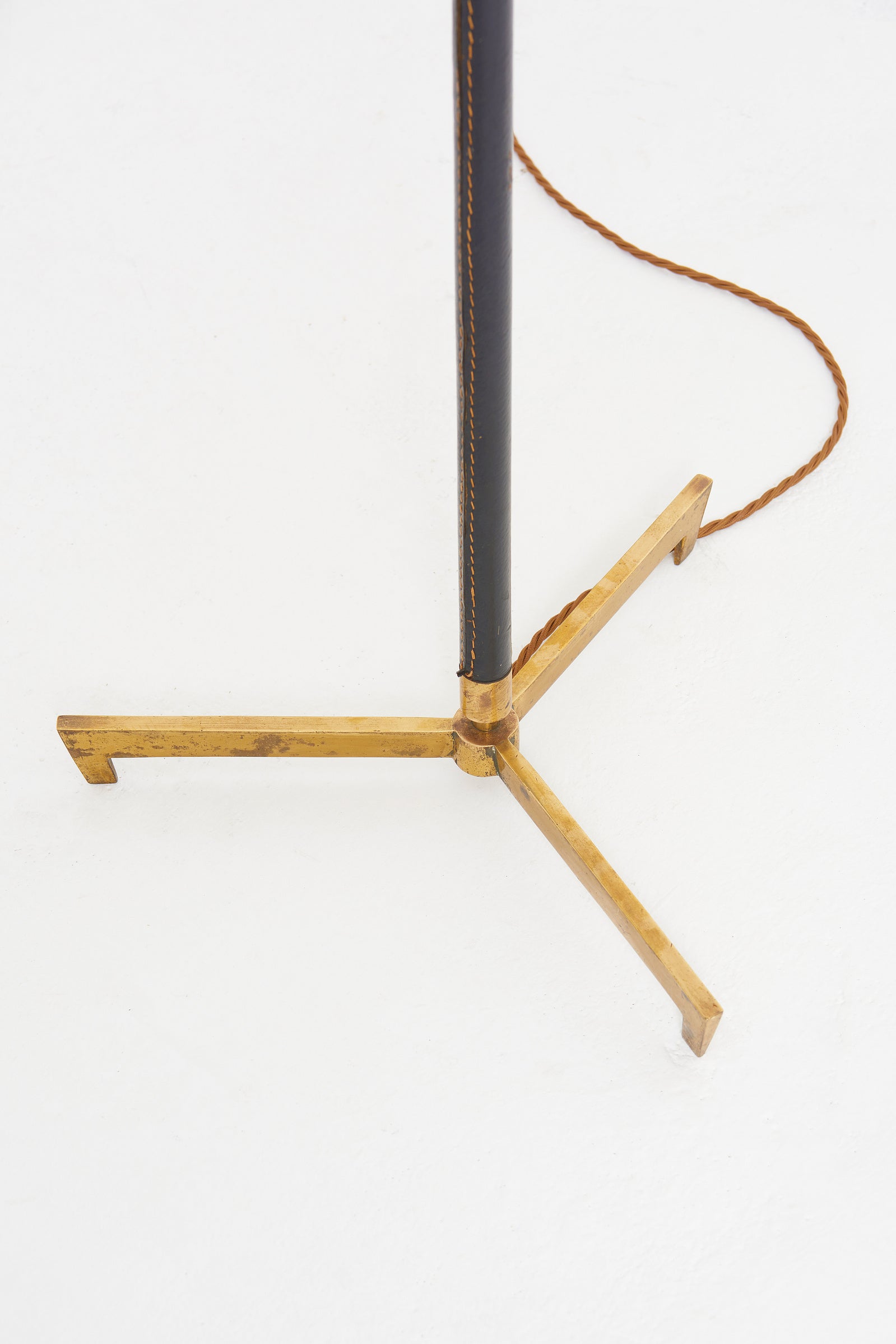 Mid-Century Leather Floor Lamp