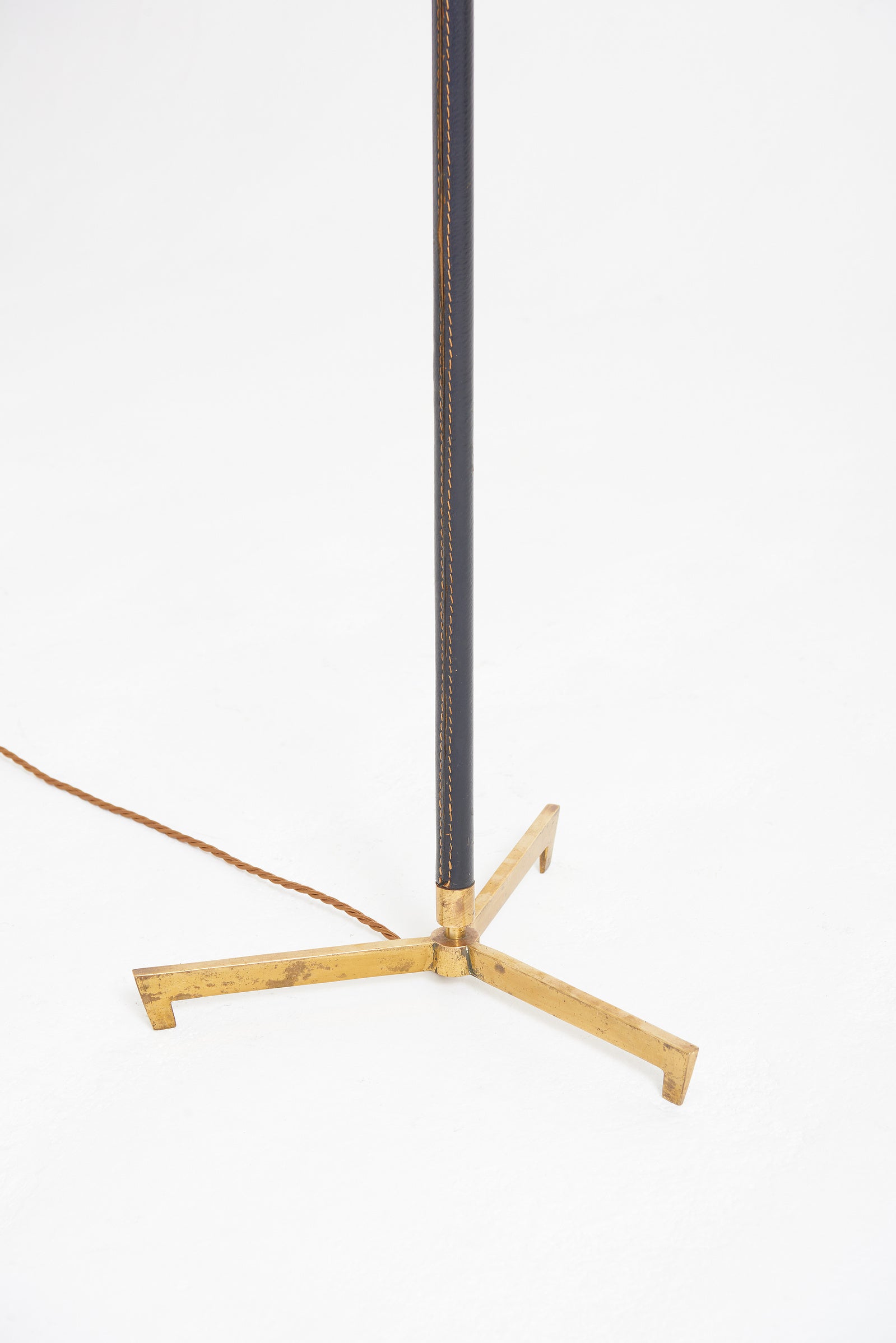 Mid-Century Leather Floor Lamp