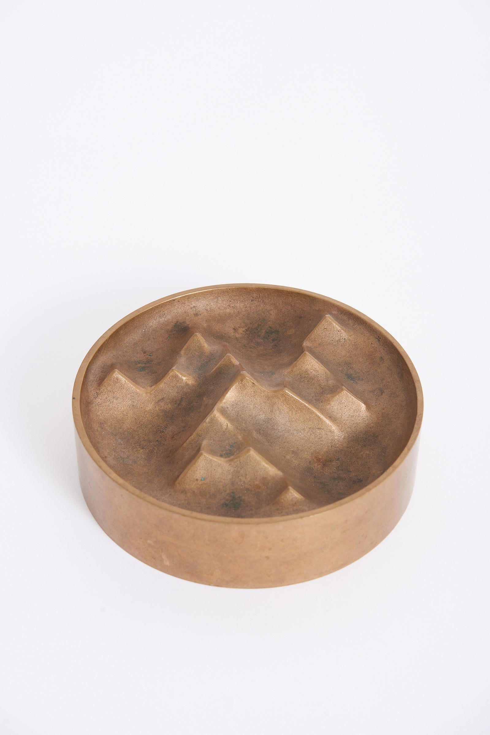 9377- Danish Bronze Sculptural Bowl