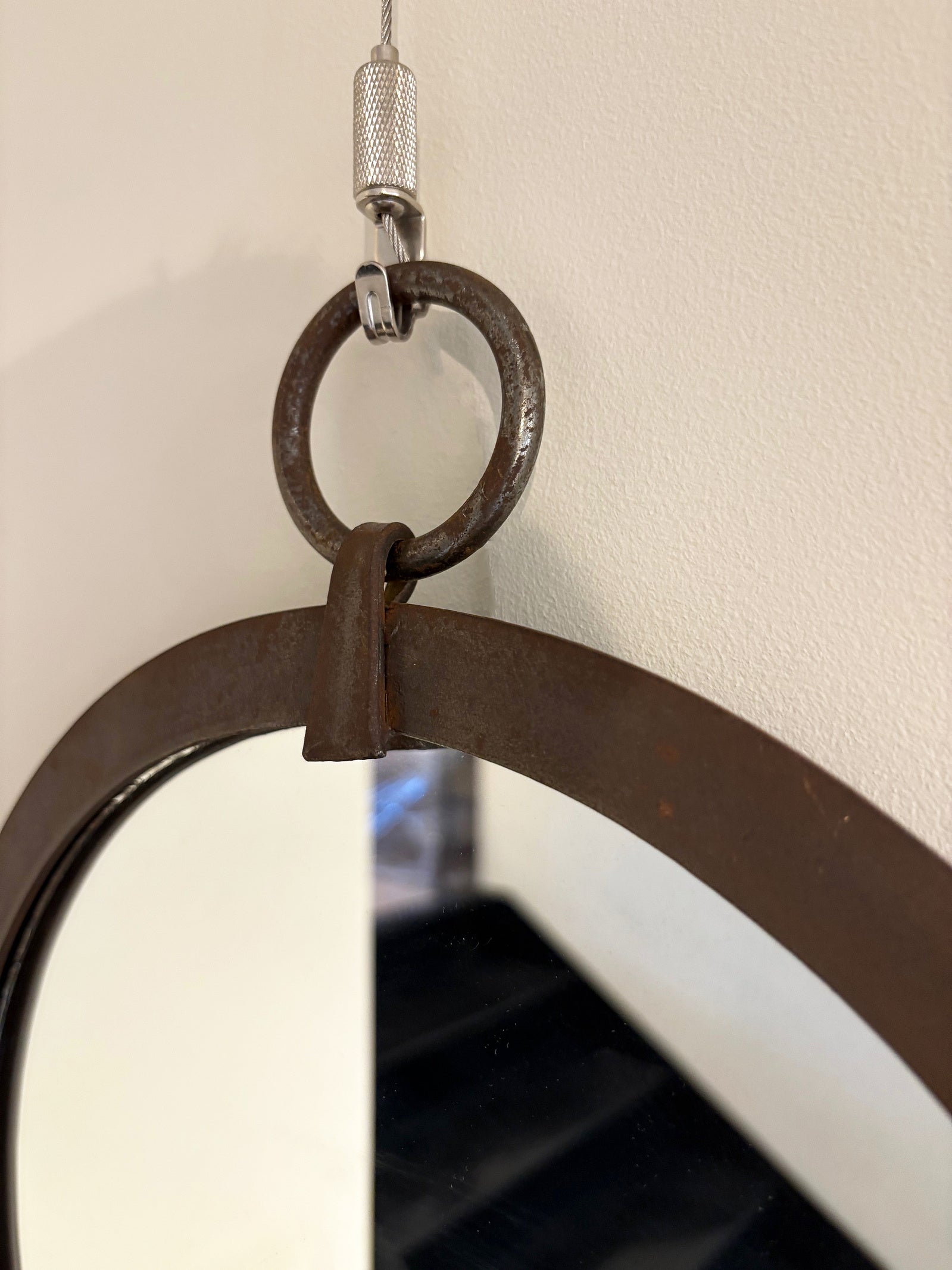 Mid-Century Iron Mirror