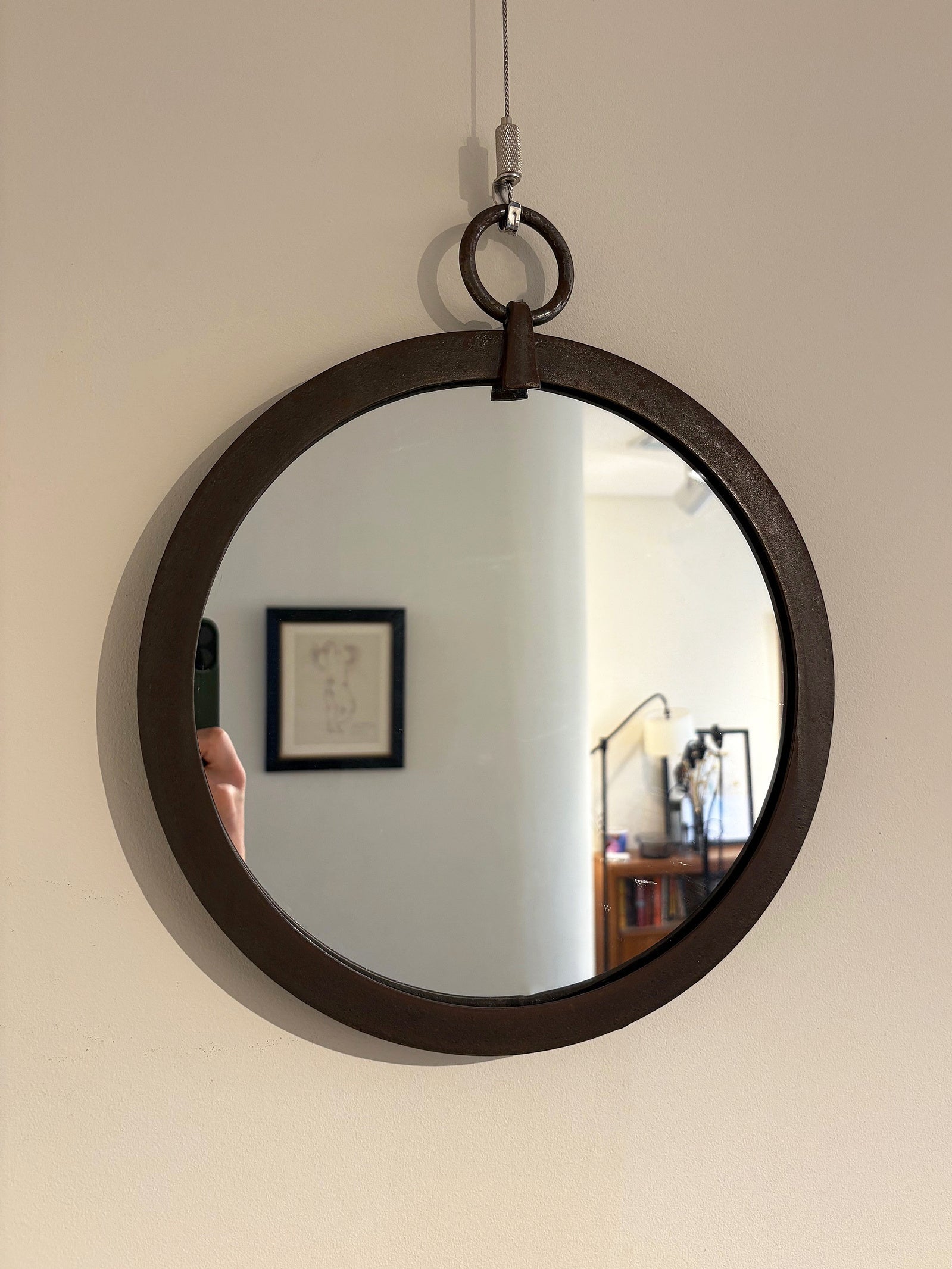 Mid-Century Iron Mirror