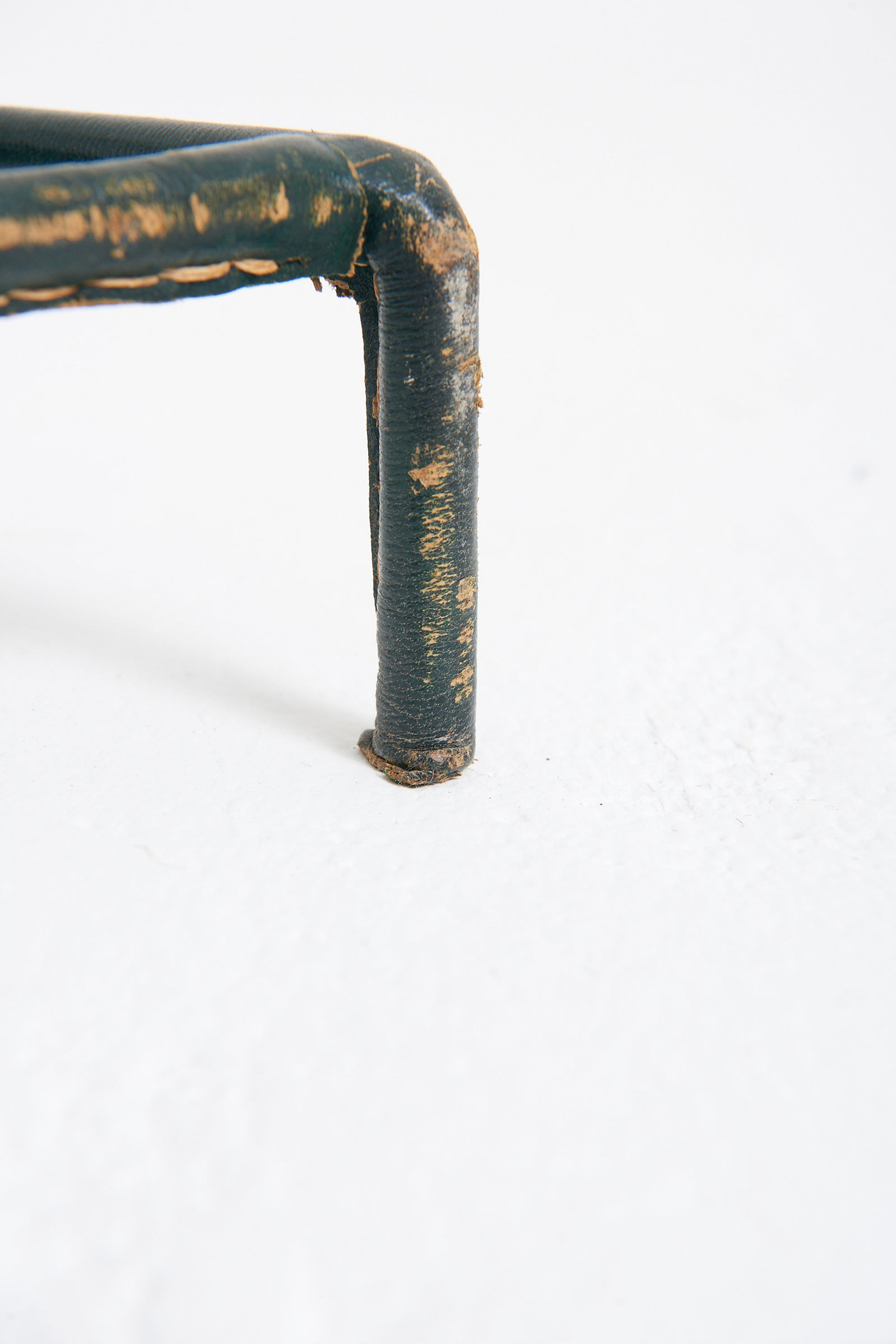 Saddle-Stitched Green Leather Valet