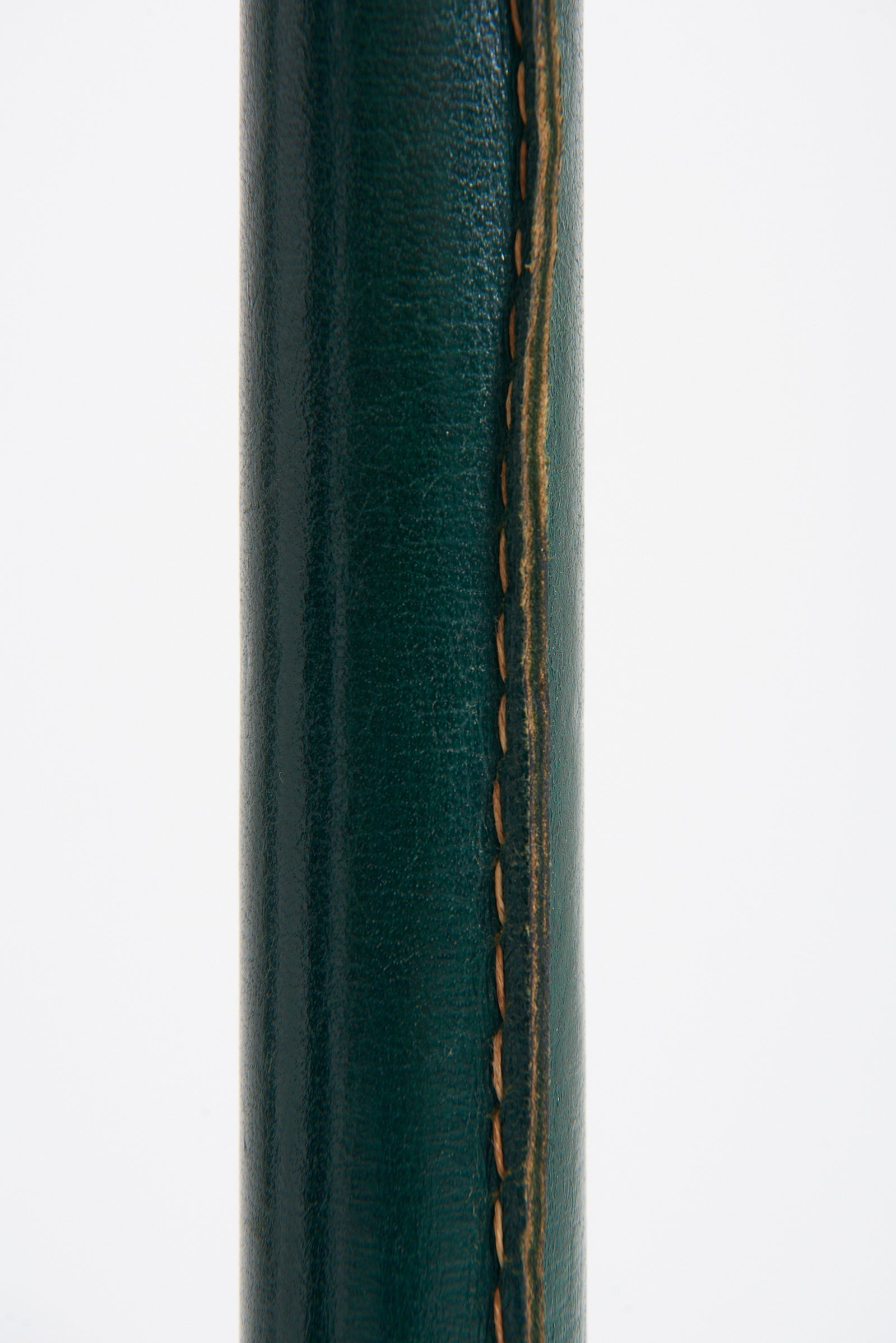 Saddle-Stitched Green Leather Valet