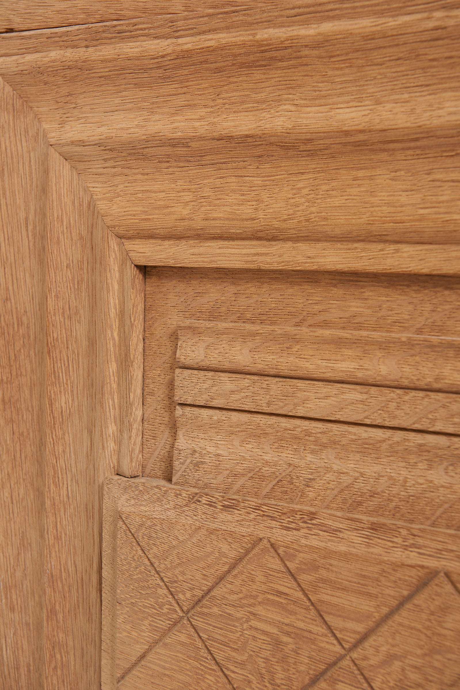 Sanded Oak 1940s Sideboard