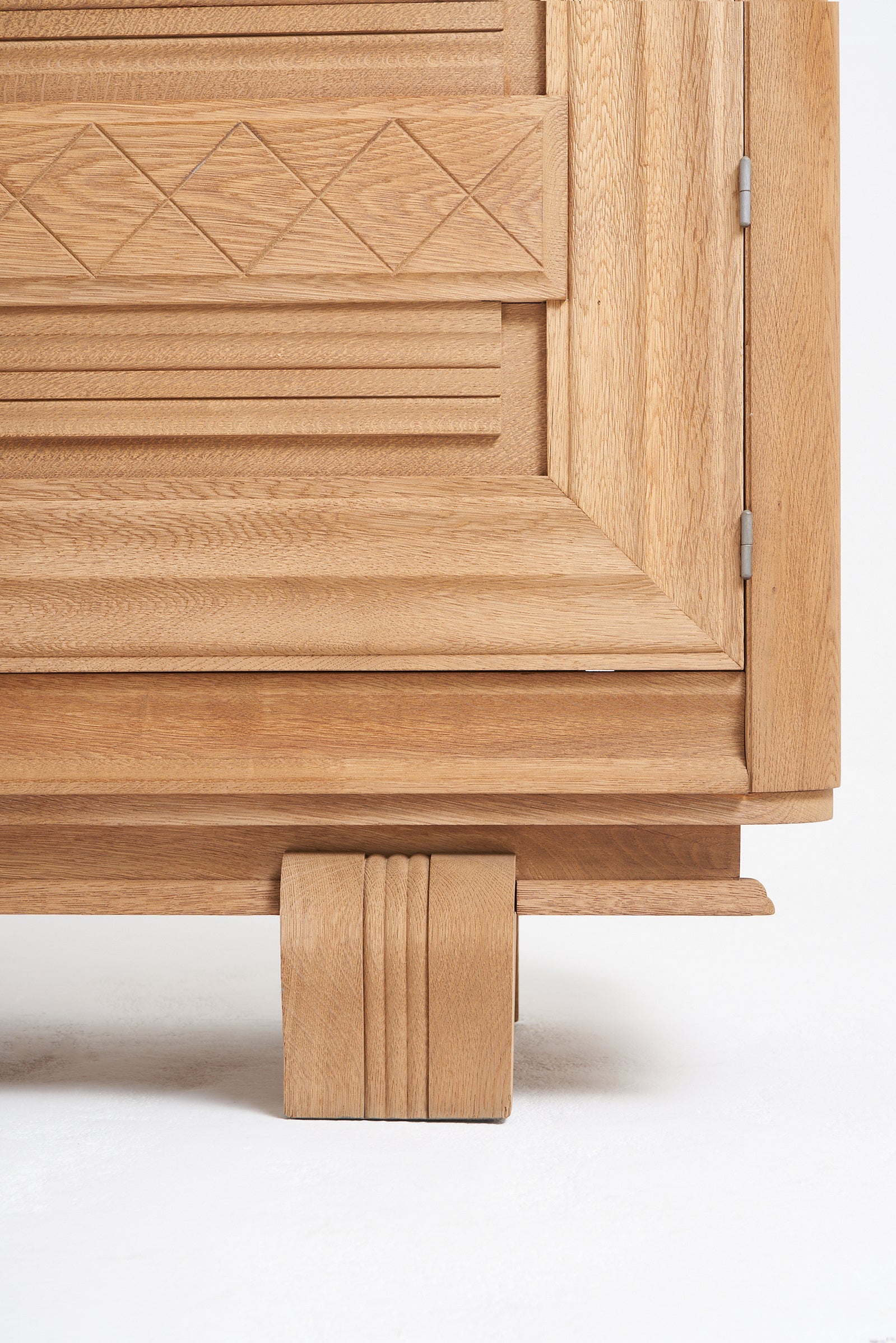 Sanded Oak 1940s Sideboard