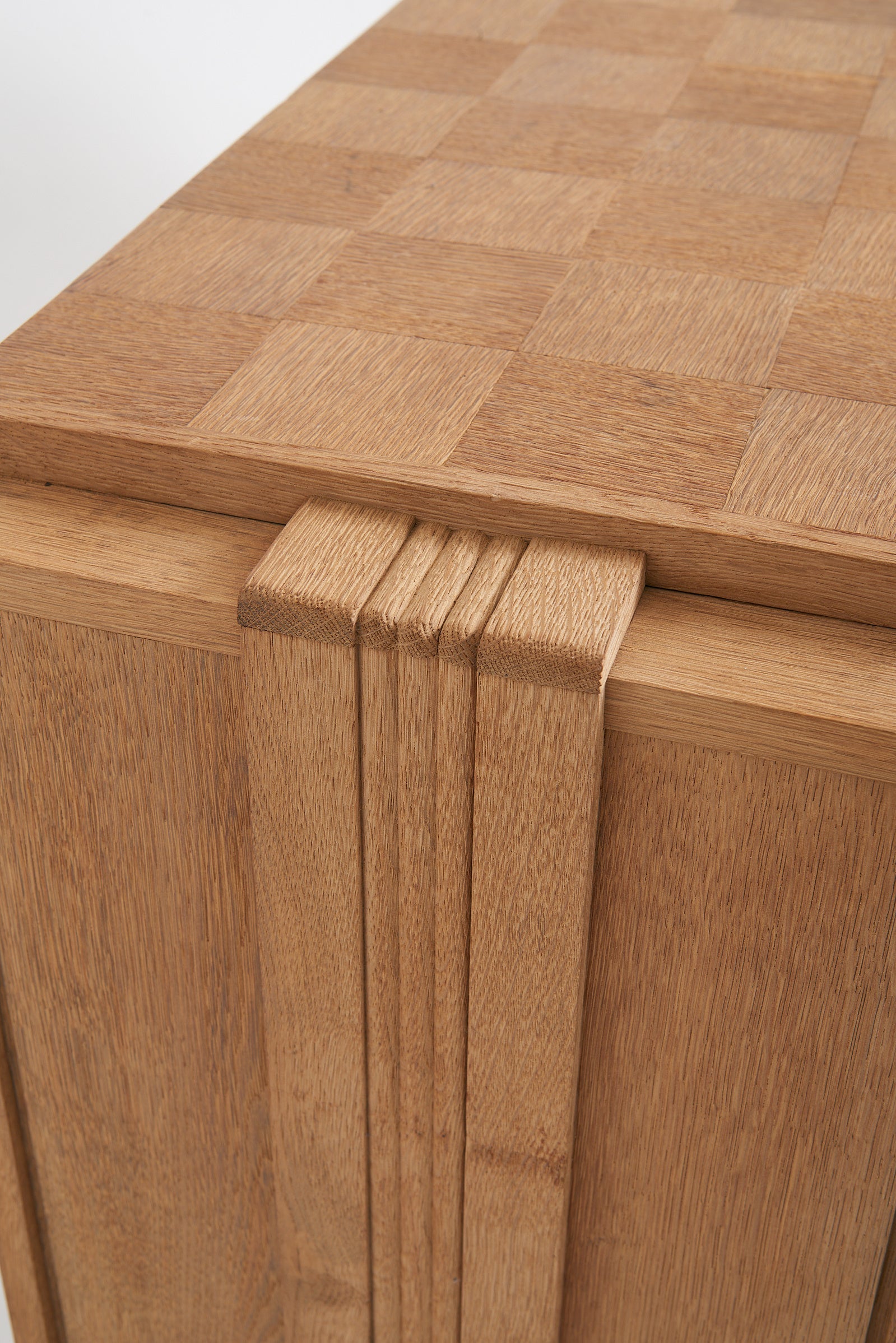 Sanded Oak 1940s Sideboard