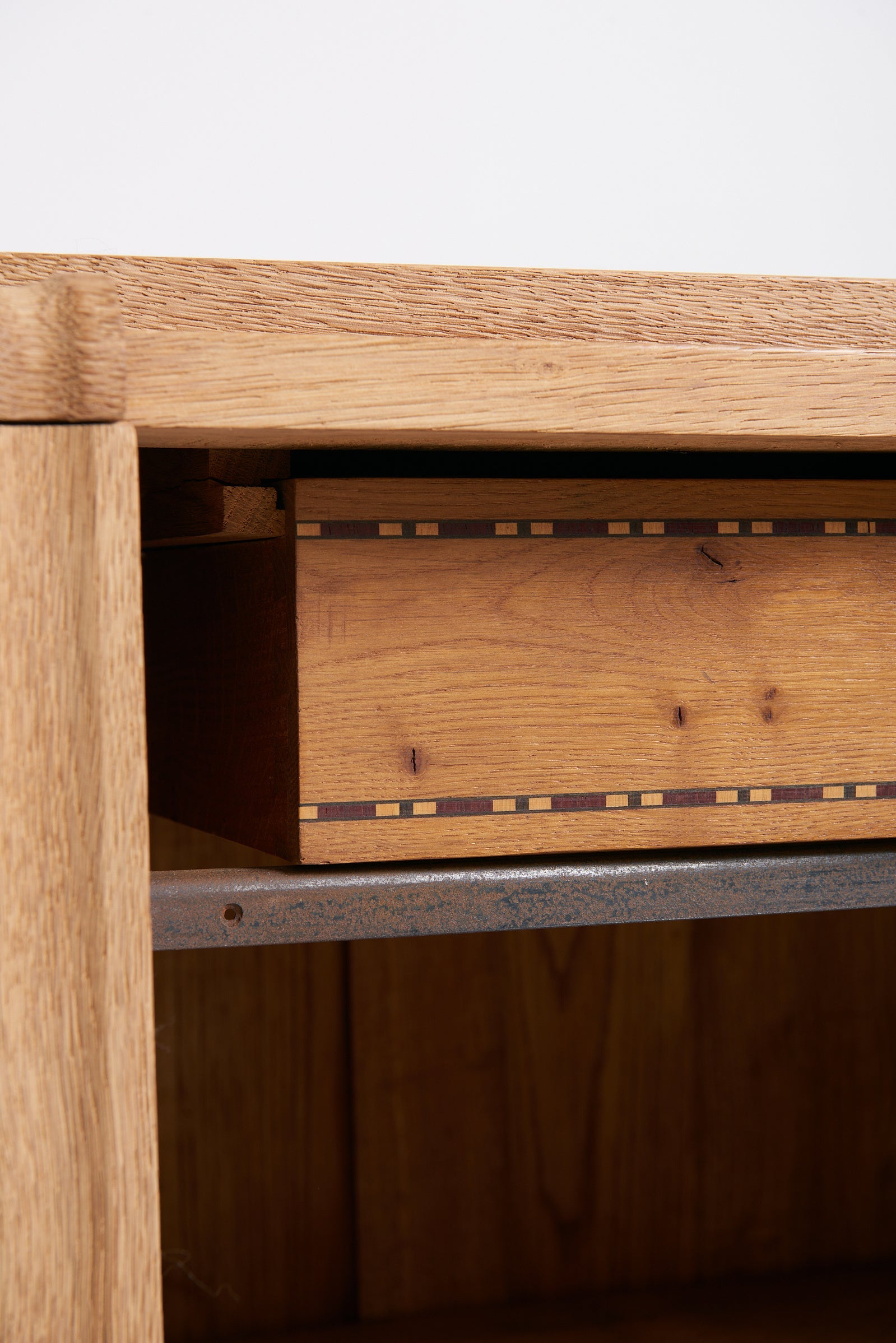 Sanded Oak 1940s Sideboard