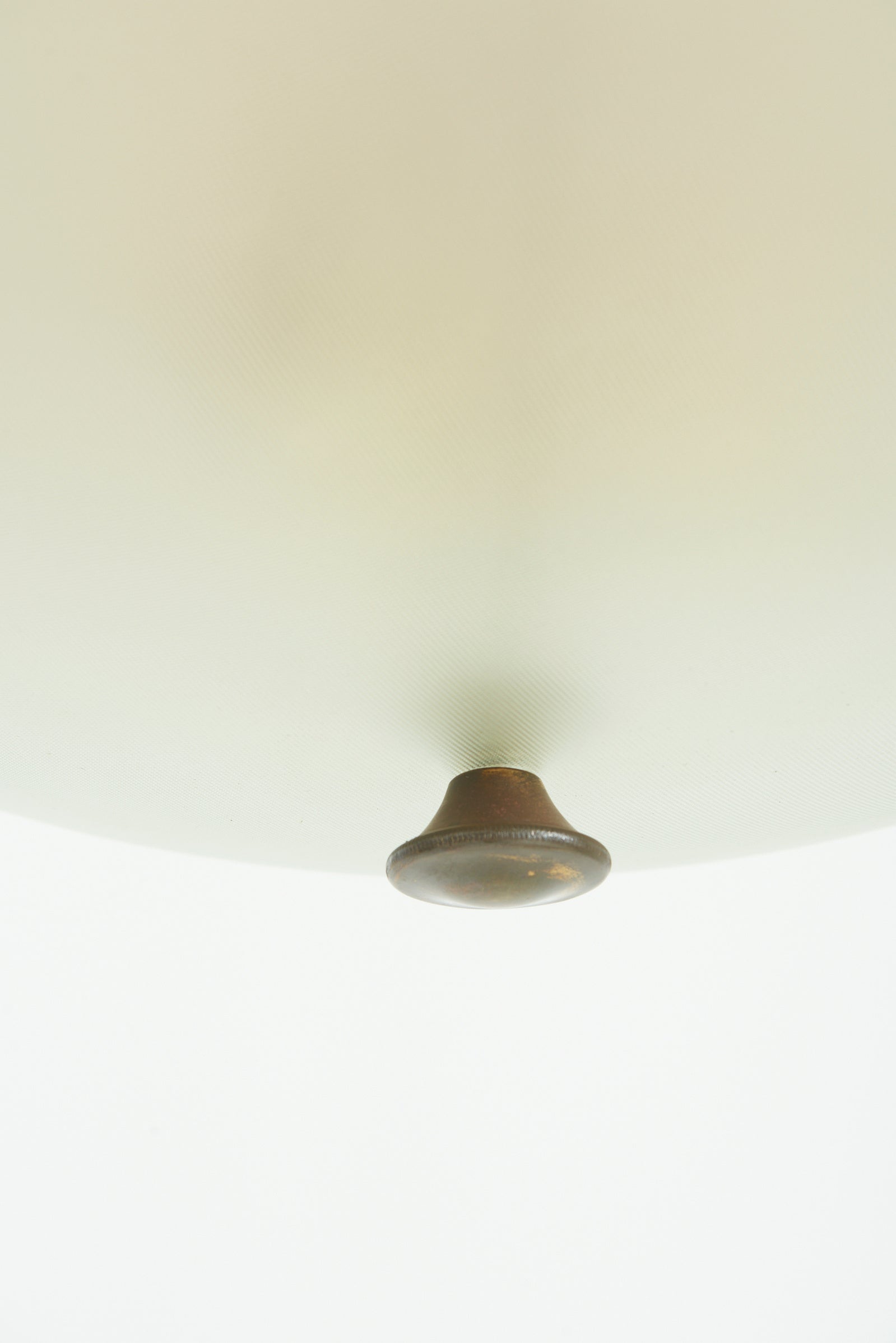 Brass and Glass Flush Ceiling Light by Stilnovo