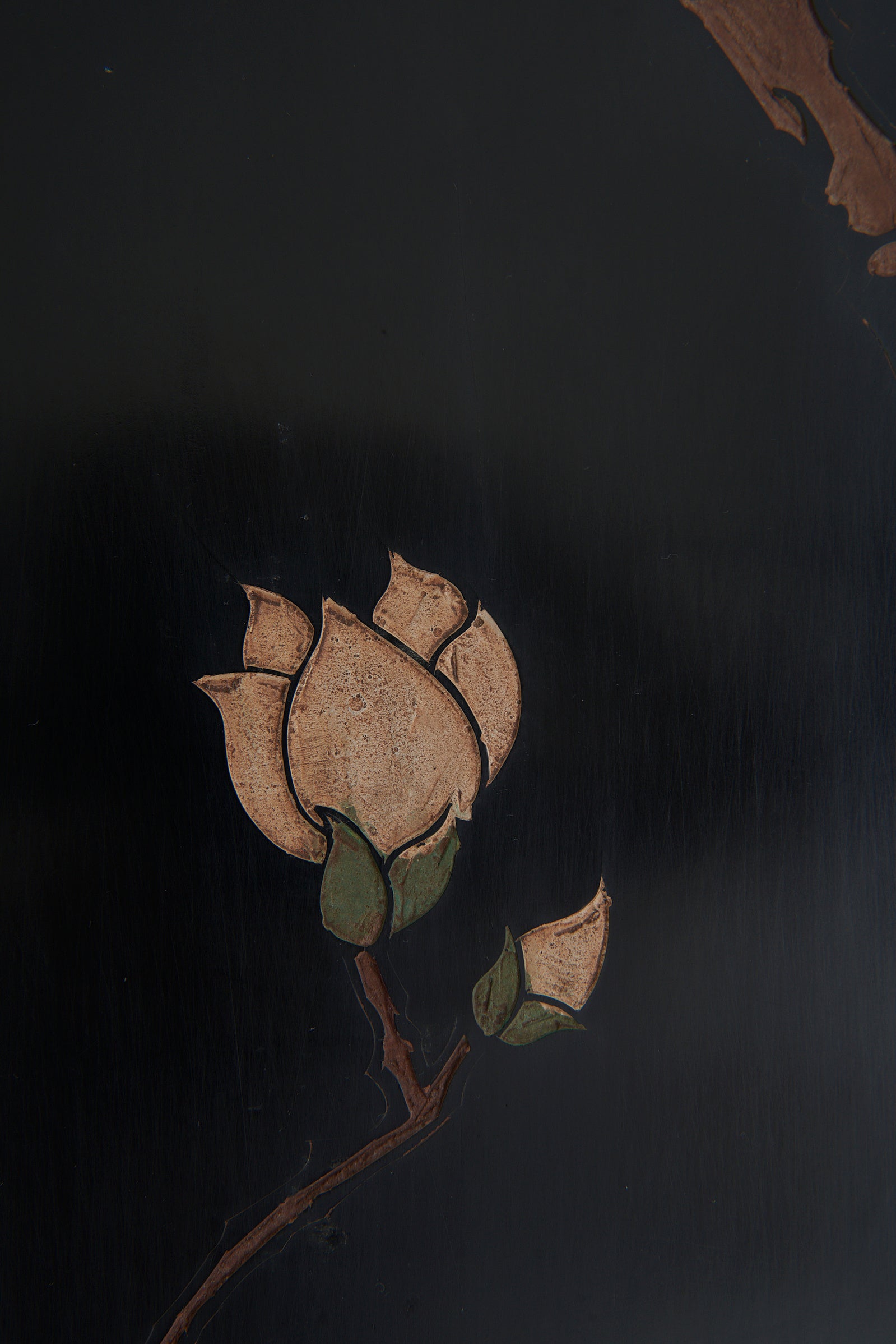 Chinese Black Lacquer Screen