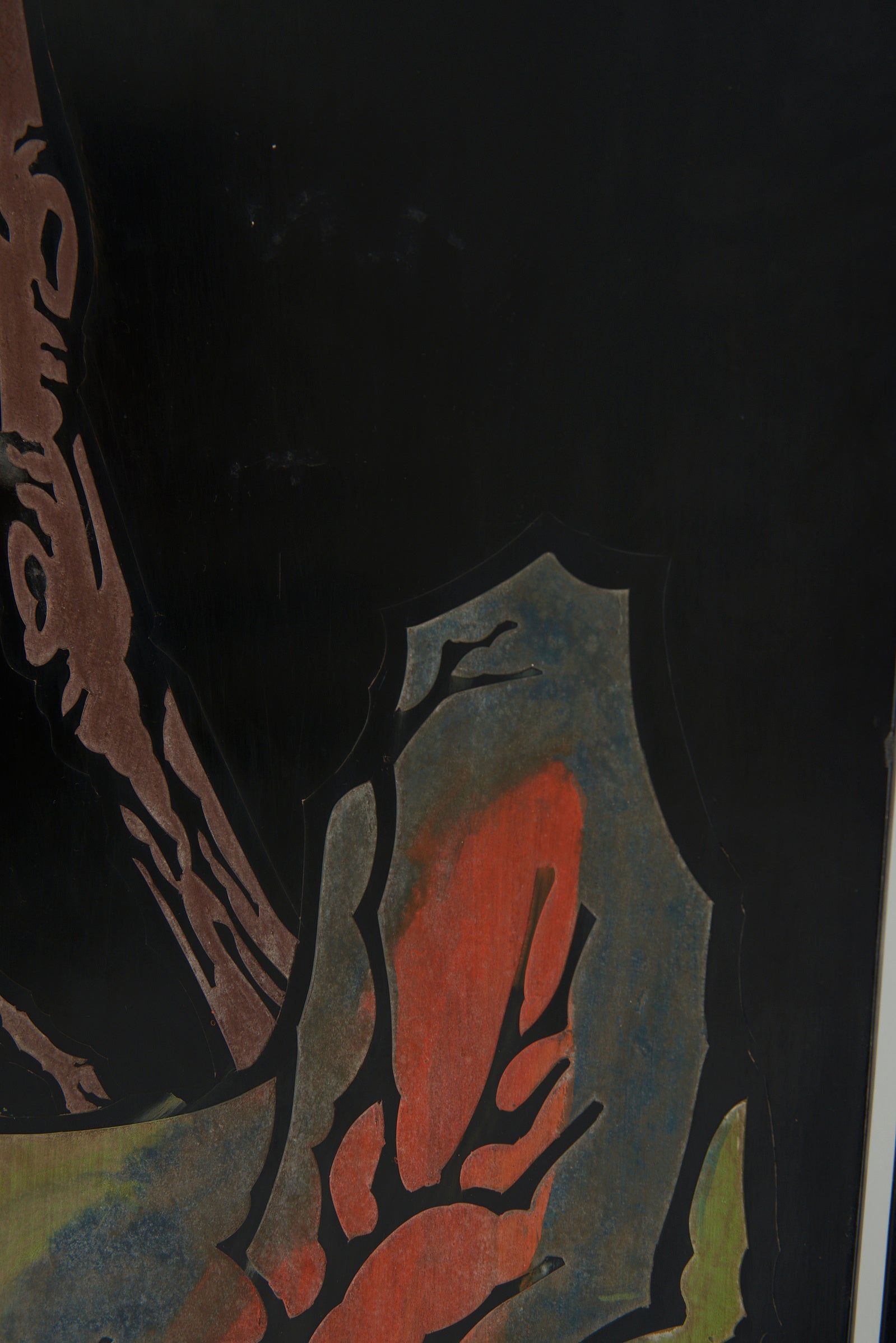 Chinese Black Lacquer Screen