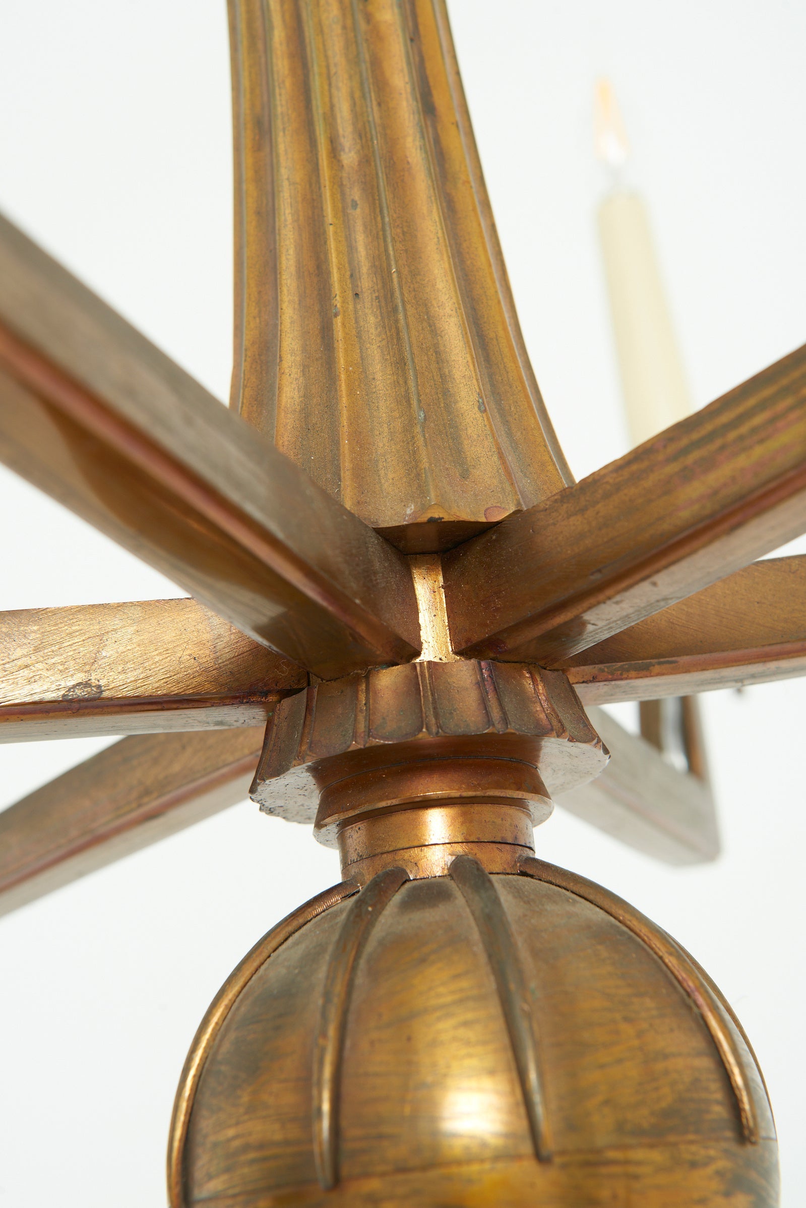 Bronze Ceiling Light by Paolo Buffa (1903-1970)