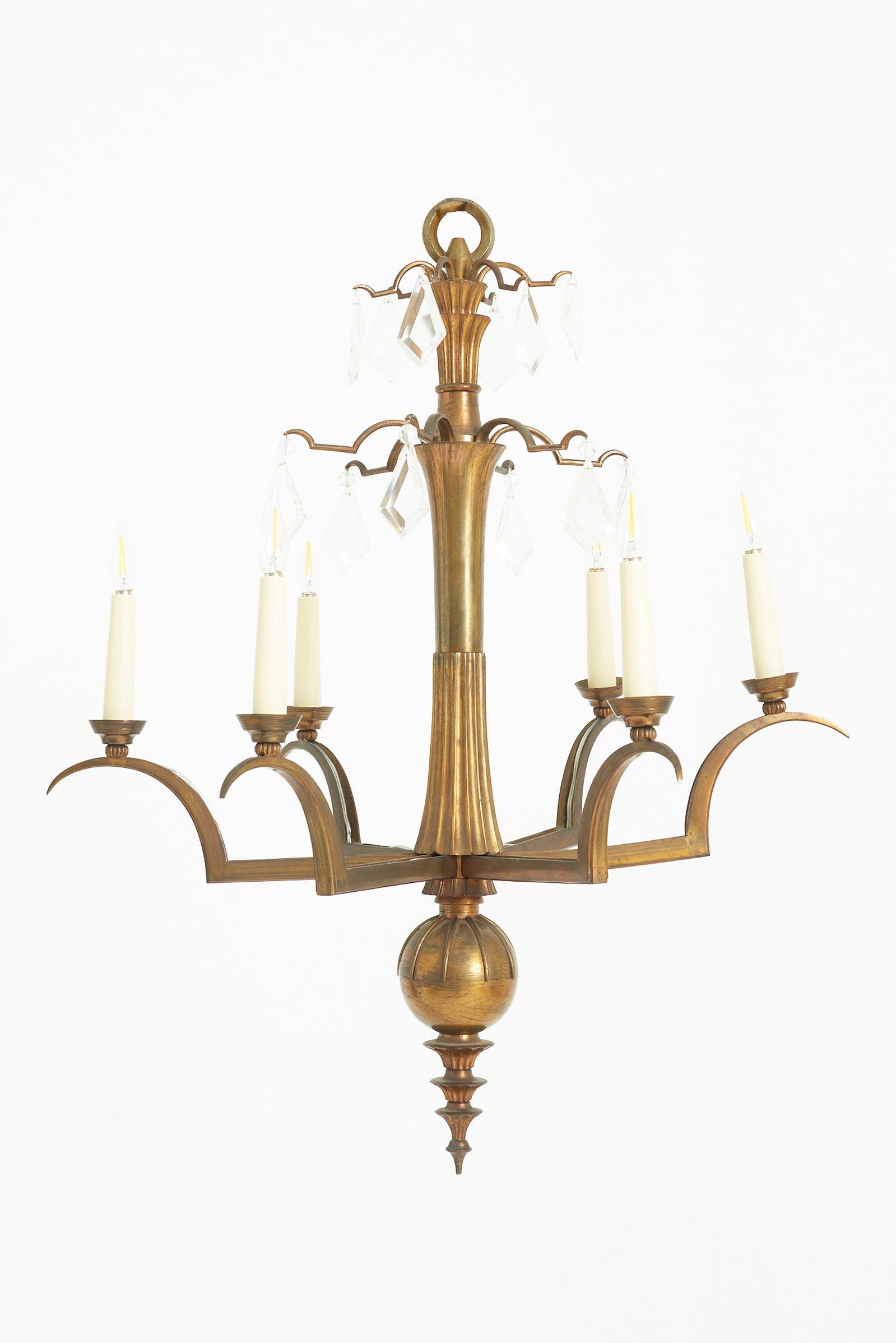 Bronze Ceiling Light by Paolo Buffa (1903-1970)