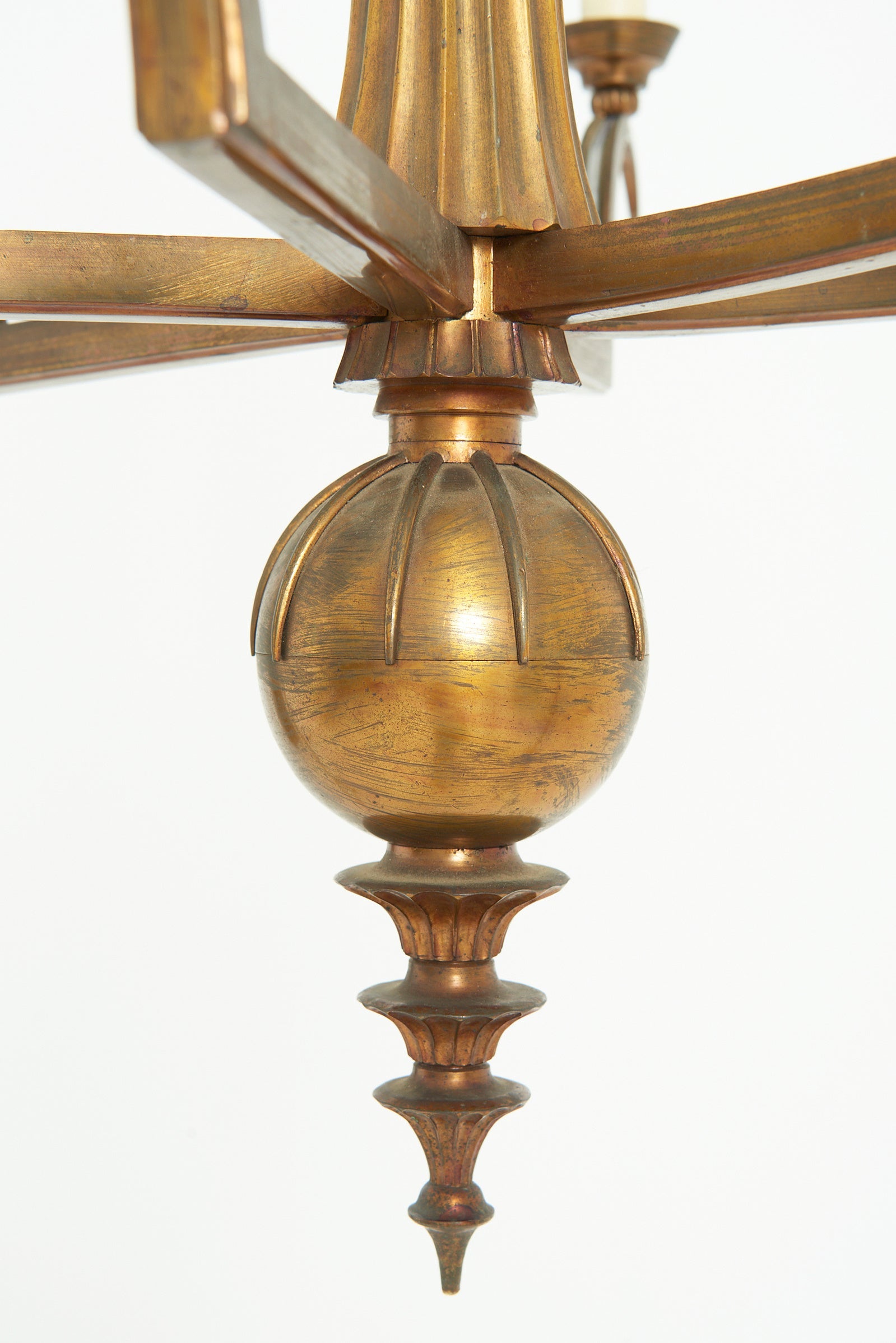 Bronze Ceiling Light by Paolo Buffa (1903-1970)