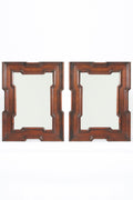 9456- Pair of Walnut Geometric Mirrors