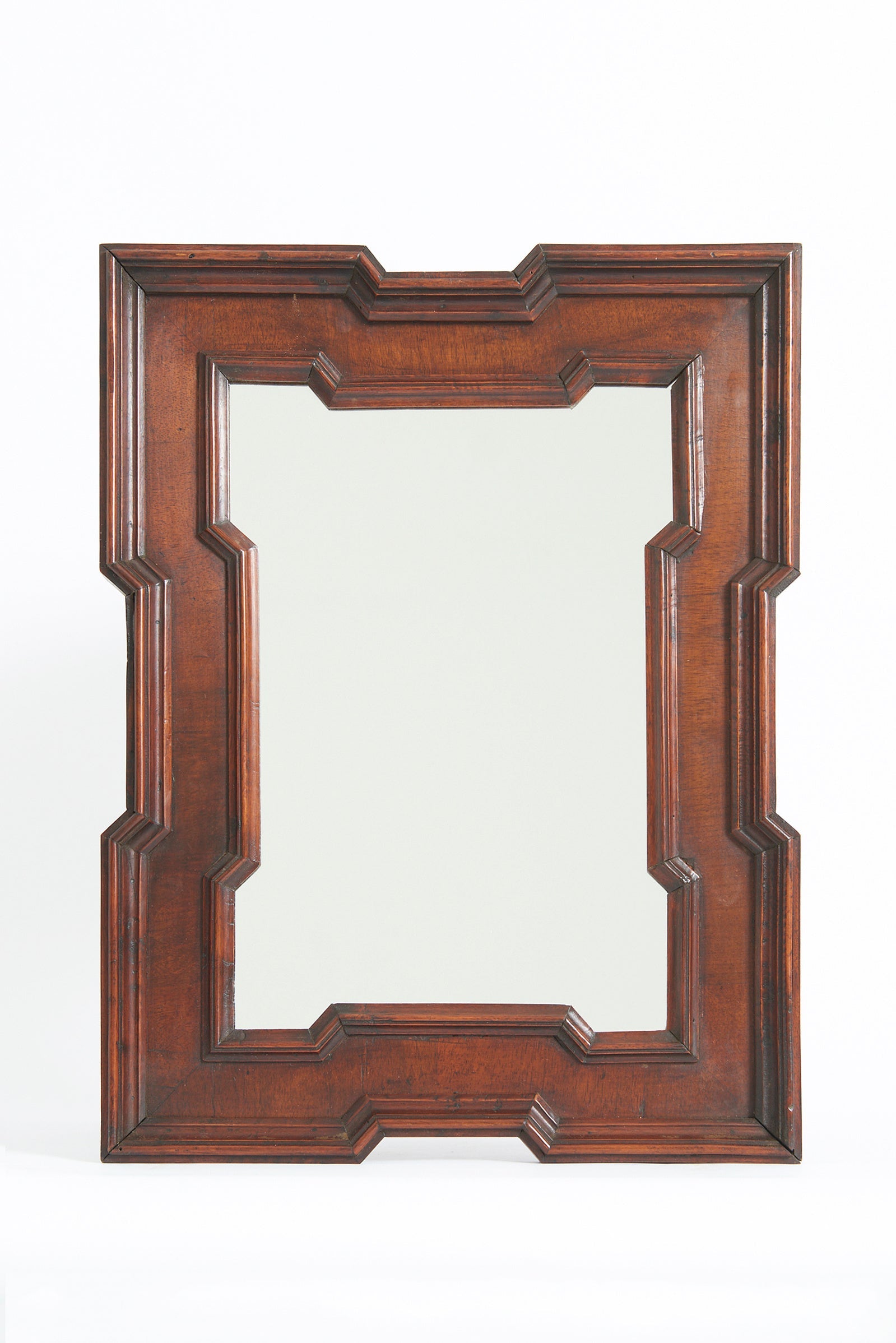 Pair of Walnut Geometric Mirrors