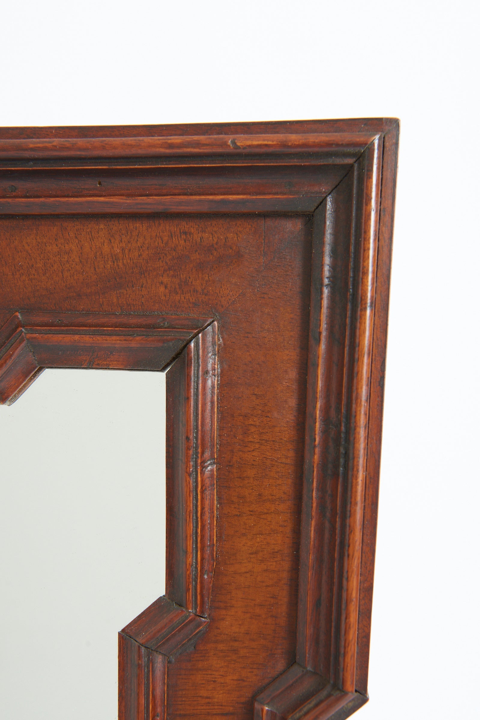 Pair of Walnut Geometric Mirrors