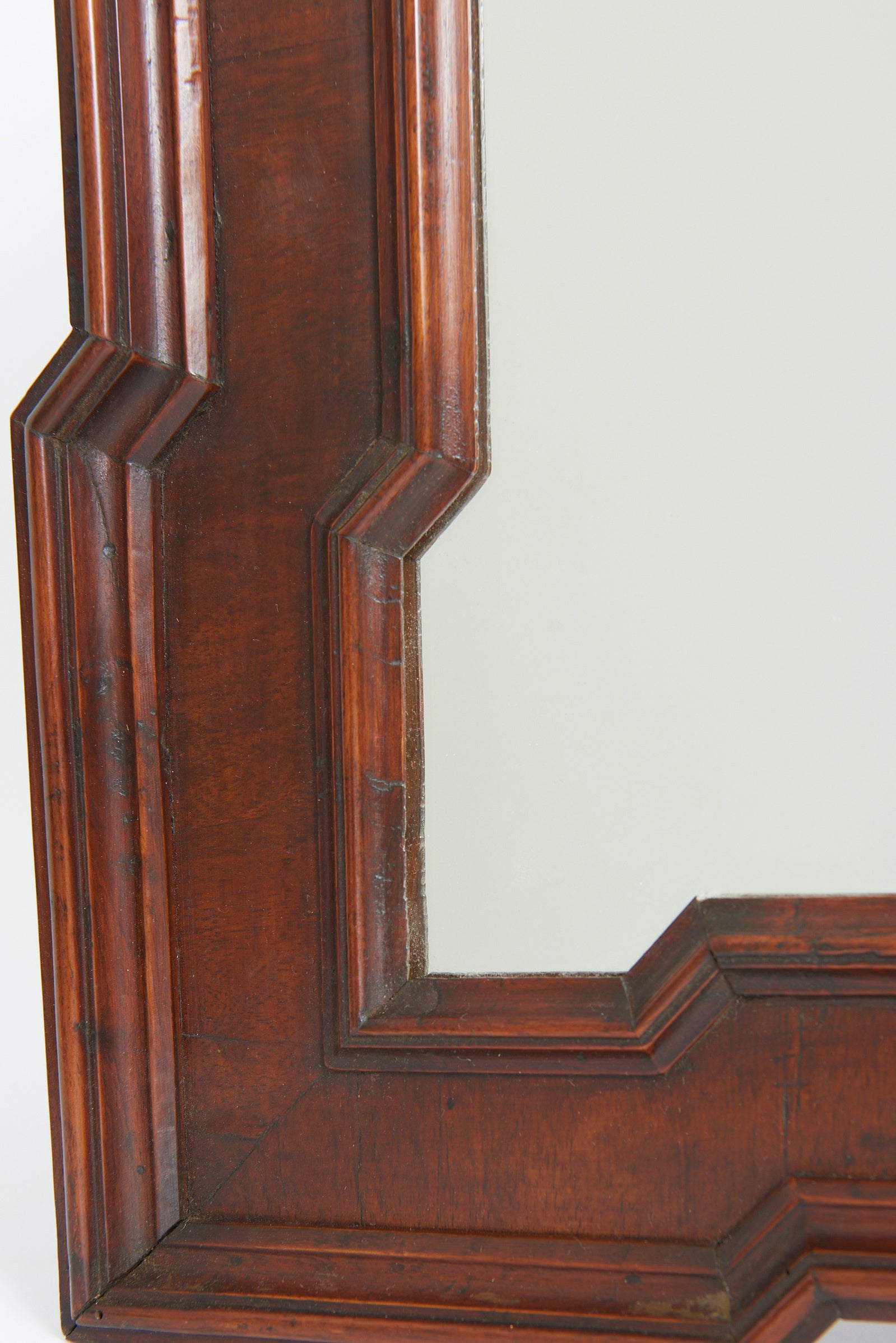 Pair of Walnut Geometric Mirrors