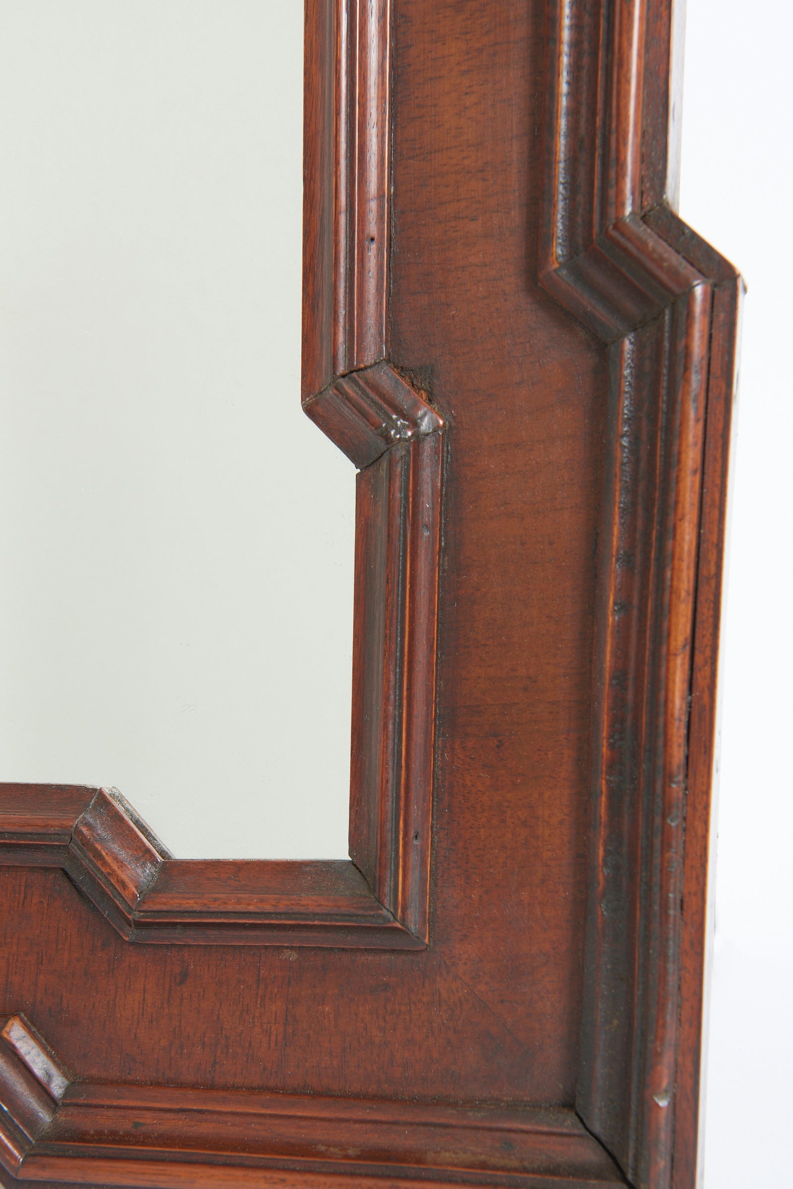 Pair of Walnut Geometric Mirrors